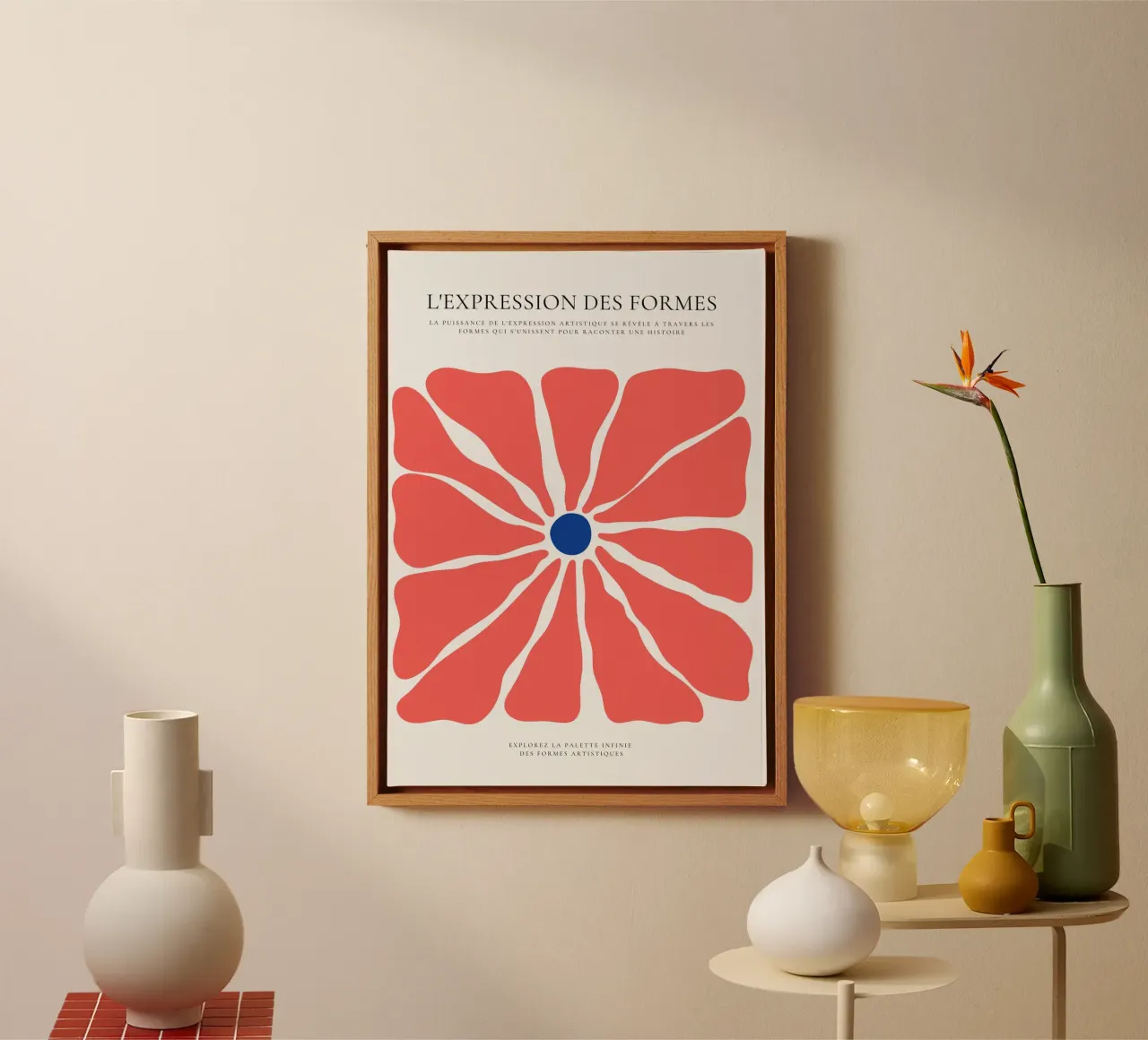 Dansende bloem canvas met Baklijst van RS LAB STUDIO