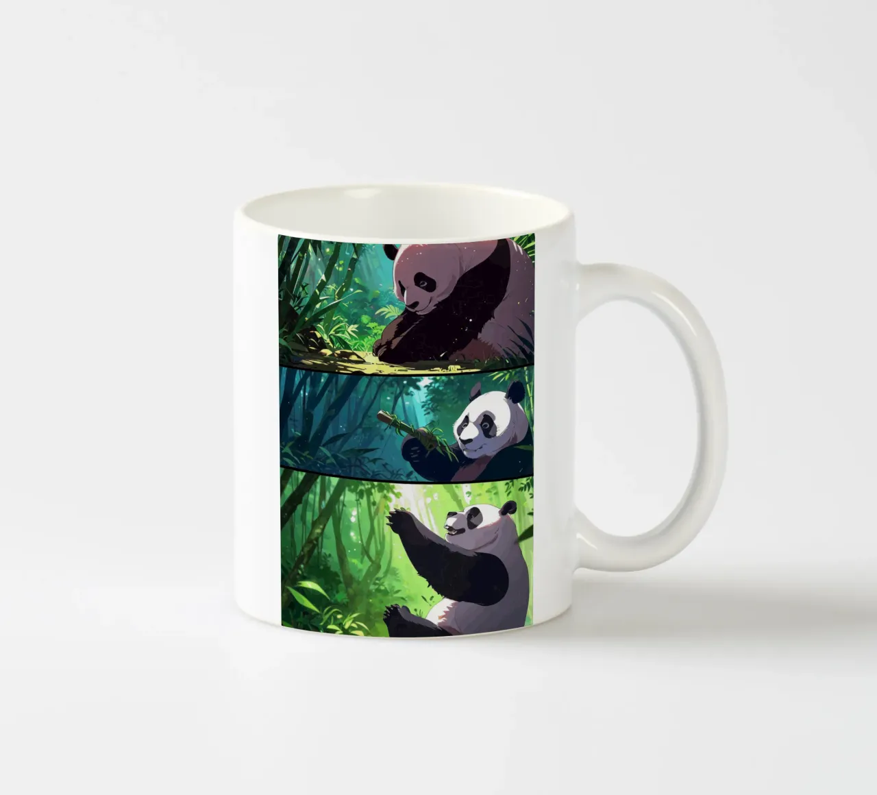 Panda Paradise ceramic mug by artdesign1985