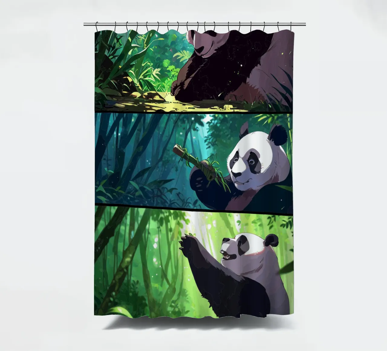 Panda-Paradies Duschvorhang von artdesign1985