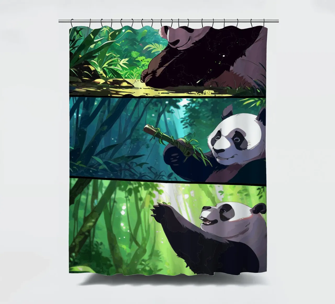 Panda-Paradies Duschvorhang von artdesign1985