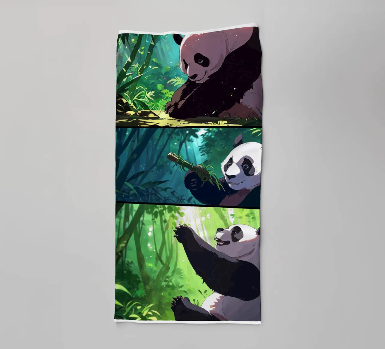 Le paradis des pandas serviette de bain de artdesign1985