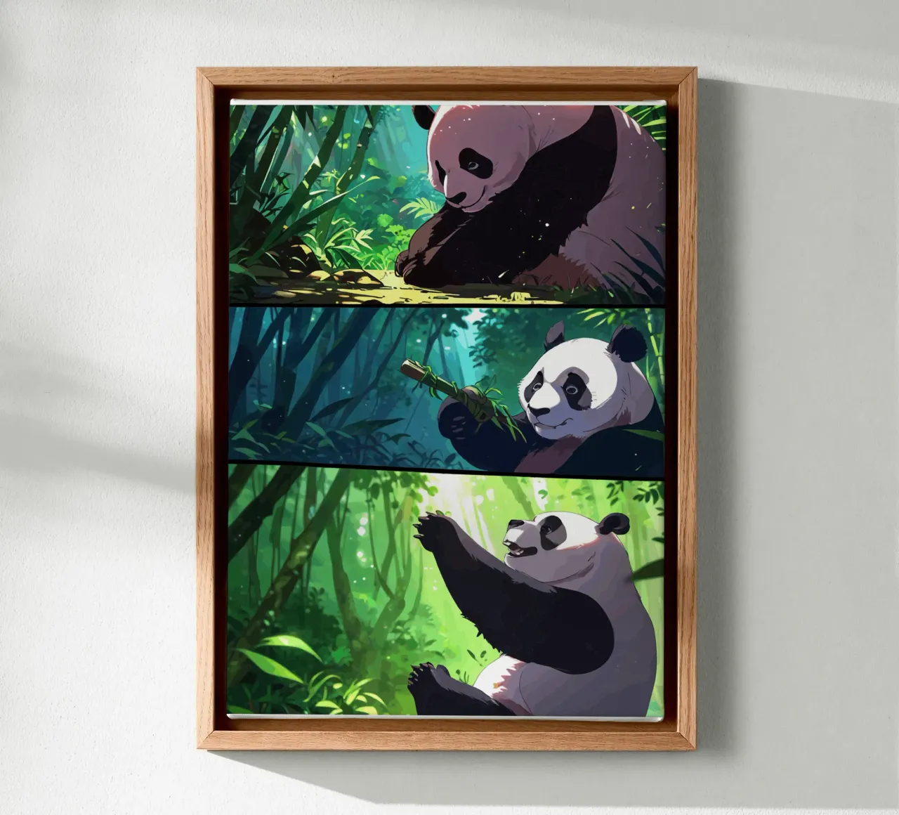 Pandaparadijs canvas met Baklijst van artdesign1985