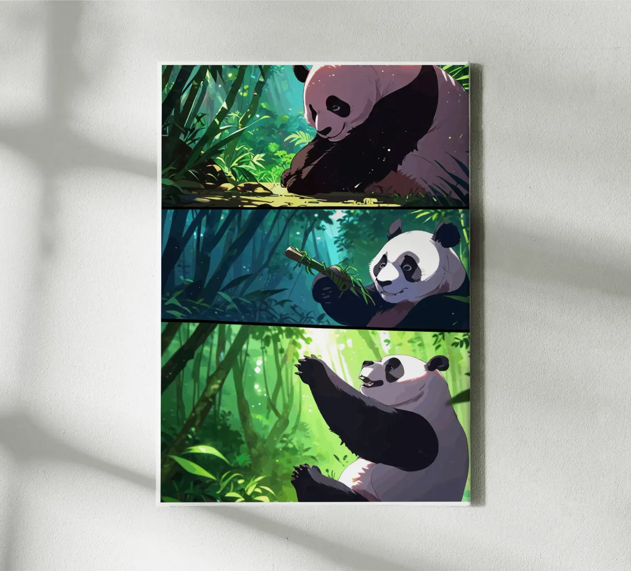 Pandaparadijs canvas met Baklijst van artdesign1985