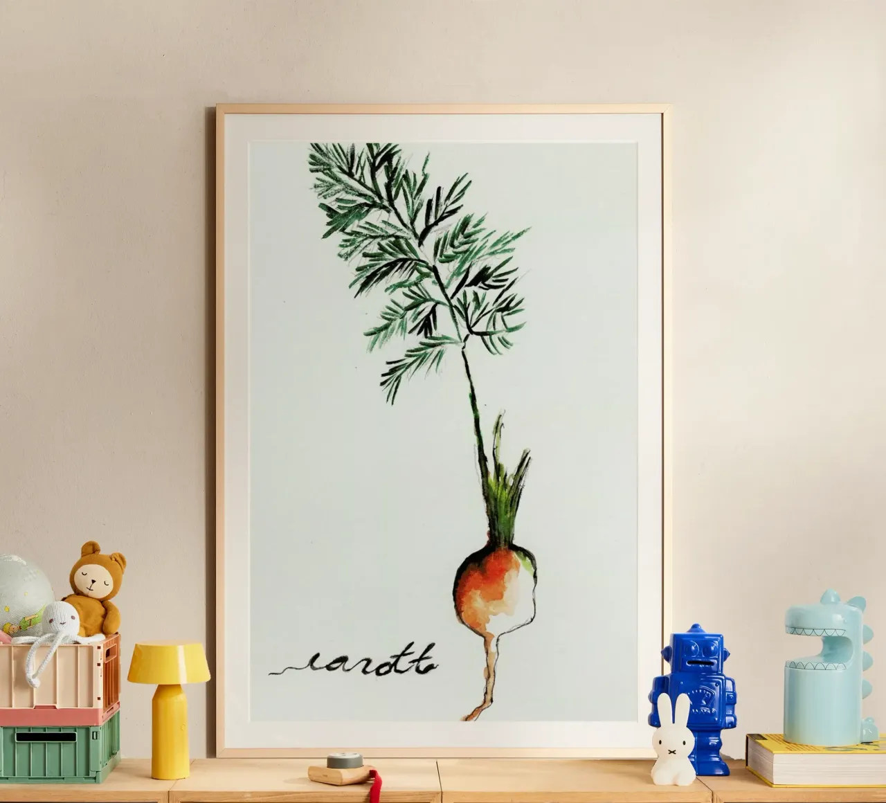 Carott poster con telaio in alluminio da Nathys_illustration
