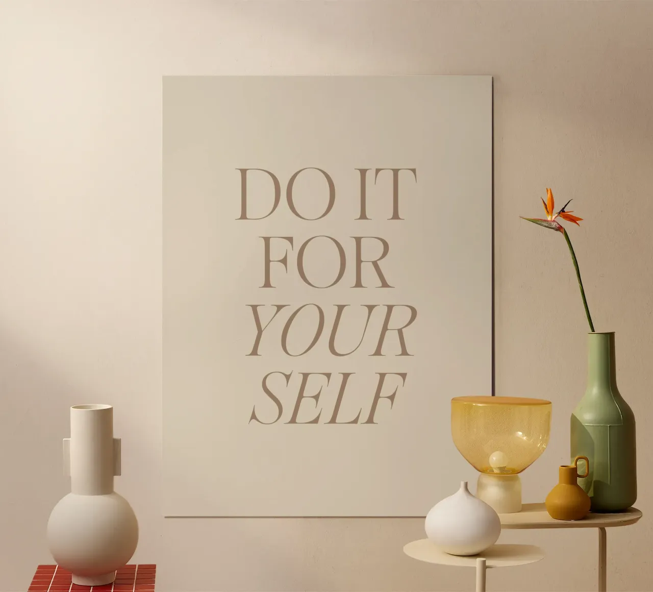 Yourself poster with plastic frame by lucky club