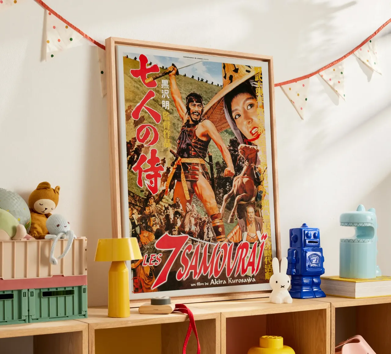 Seven Samurai, Akira Kurosawa canvas met Baklijst van Attaboy Dsgn