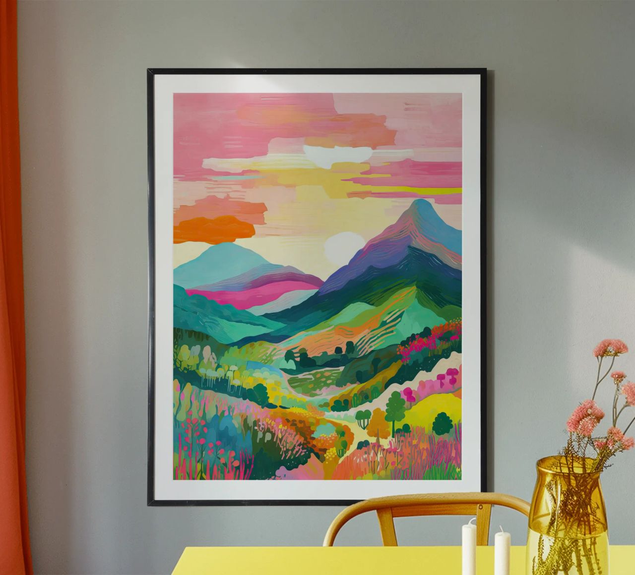 Regenbogenberg, Peru, Reisekunst Poster von Peaches Art Prints
