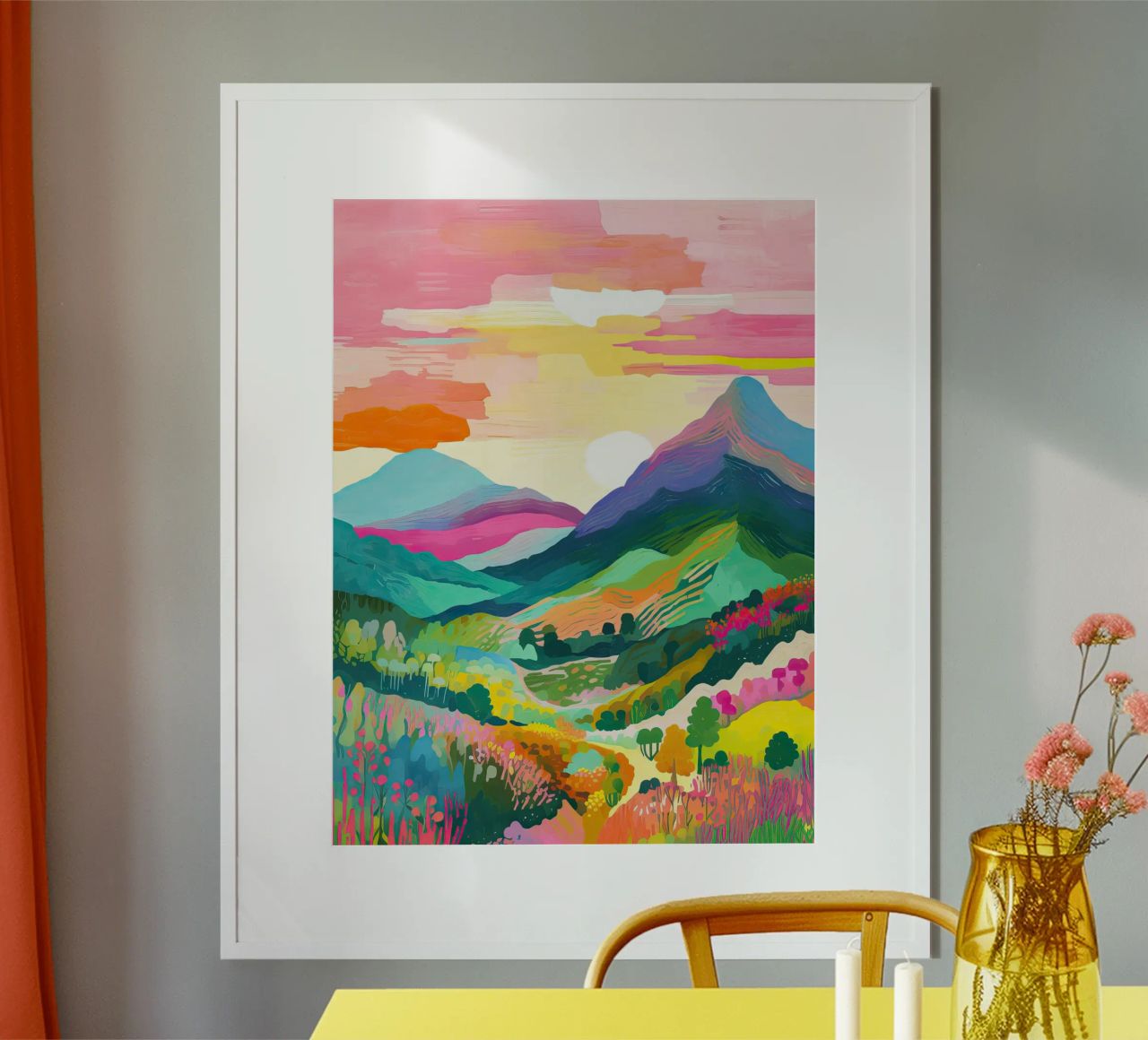 Regenbogenberg, Peru, Reisekunst Poster von Peaches Art Prints