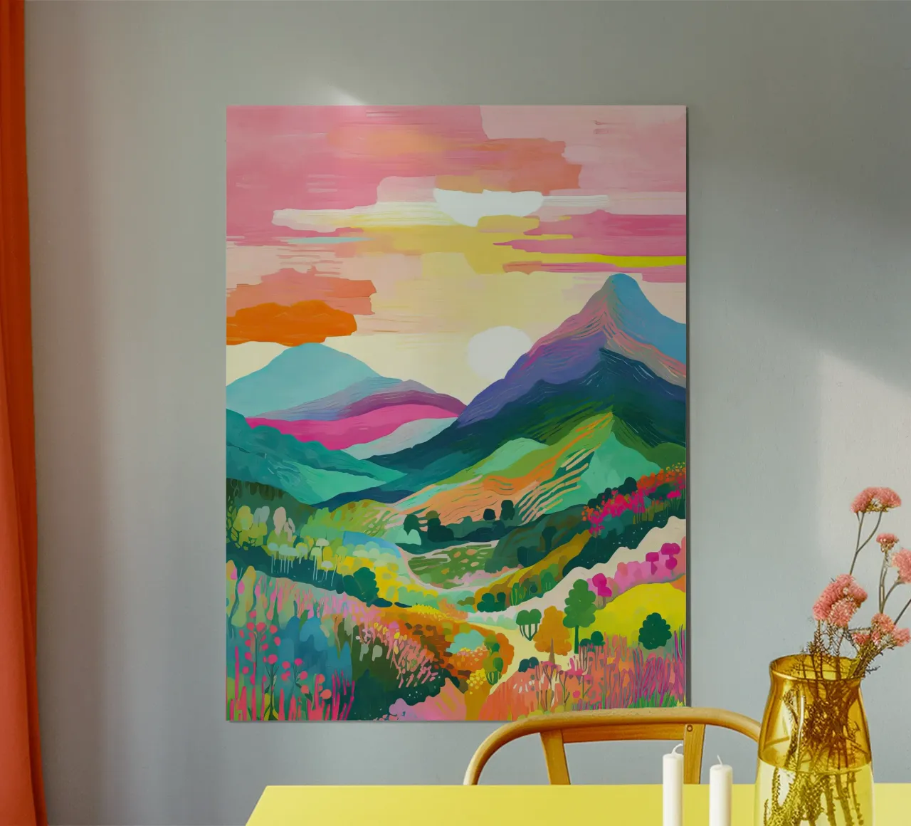 Regenbogenberg, Peru, Reisekunst Poster von Peaches Art Prints