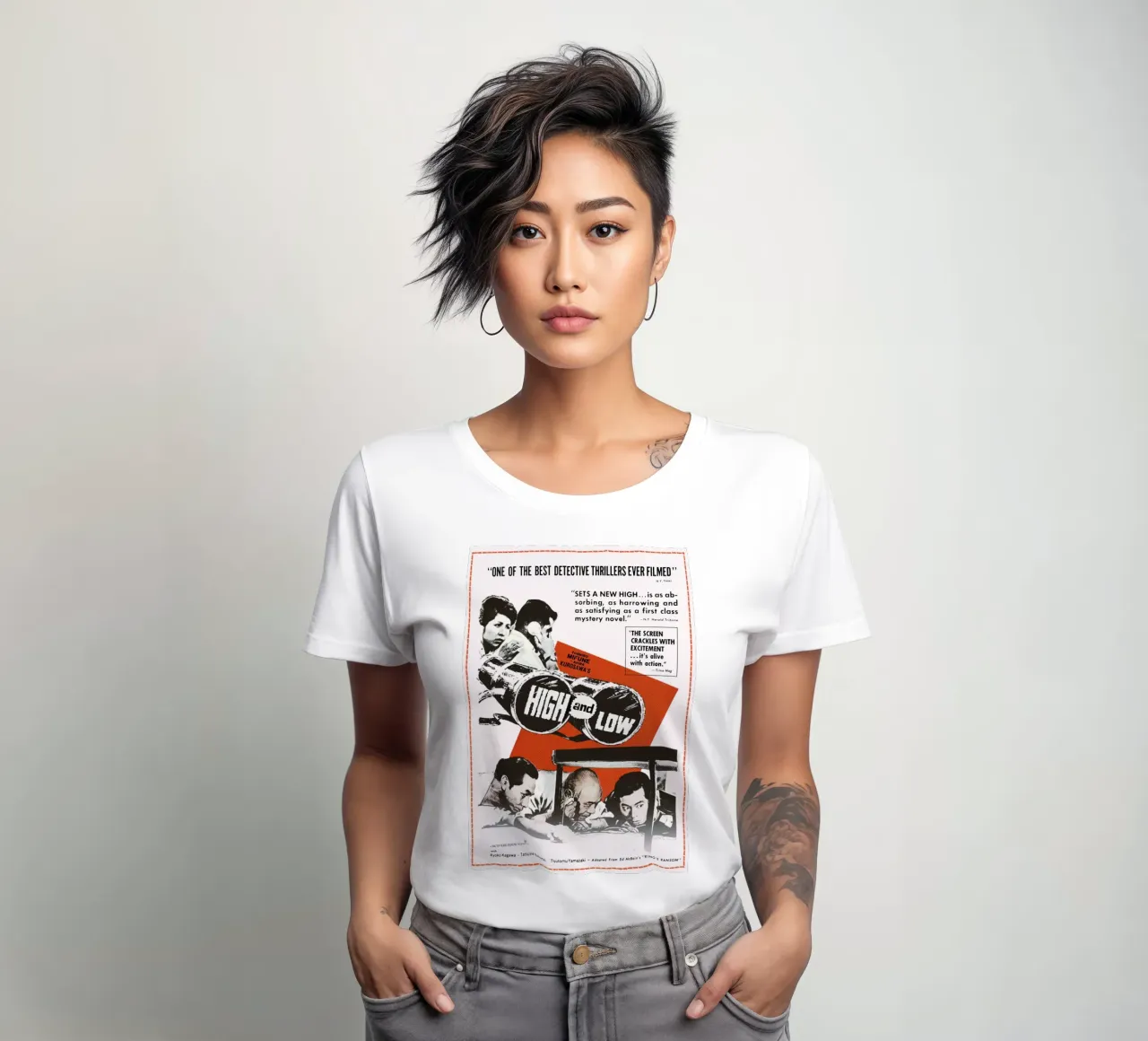 High and Low t-shirt da donna da Attaboy Dsgn