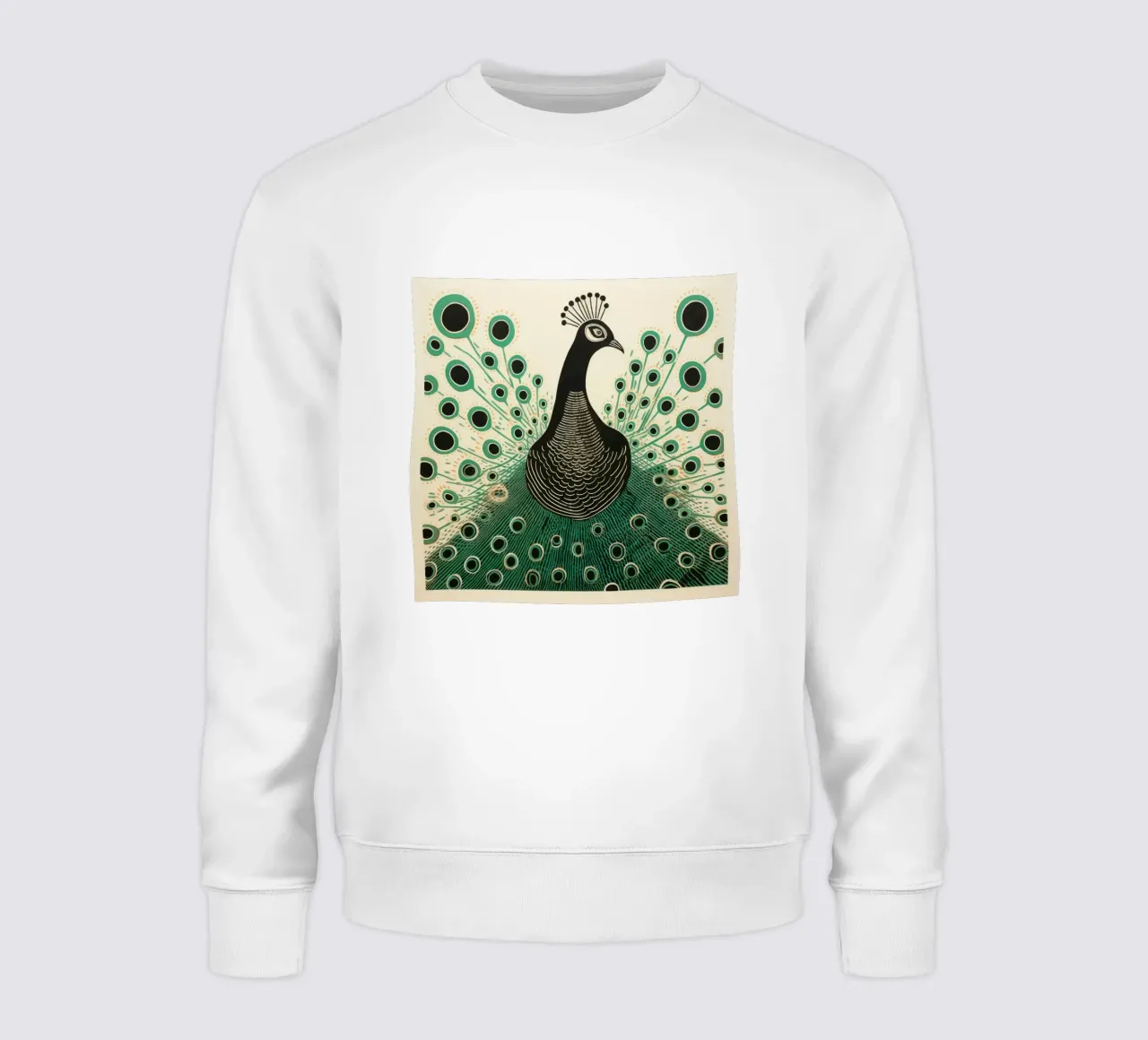 Pavone verde Pavone felpa da Minimal Animal Art