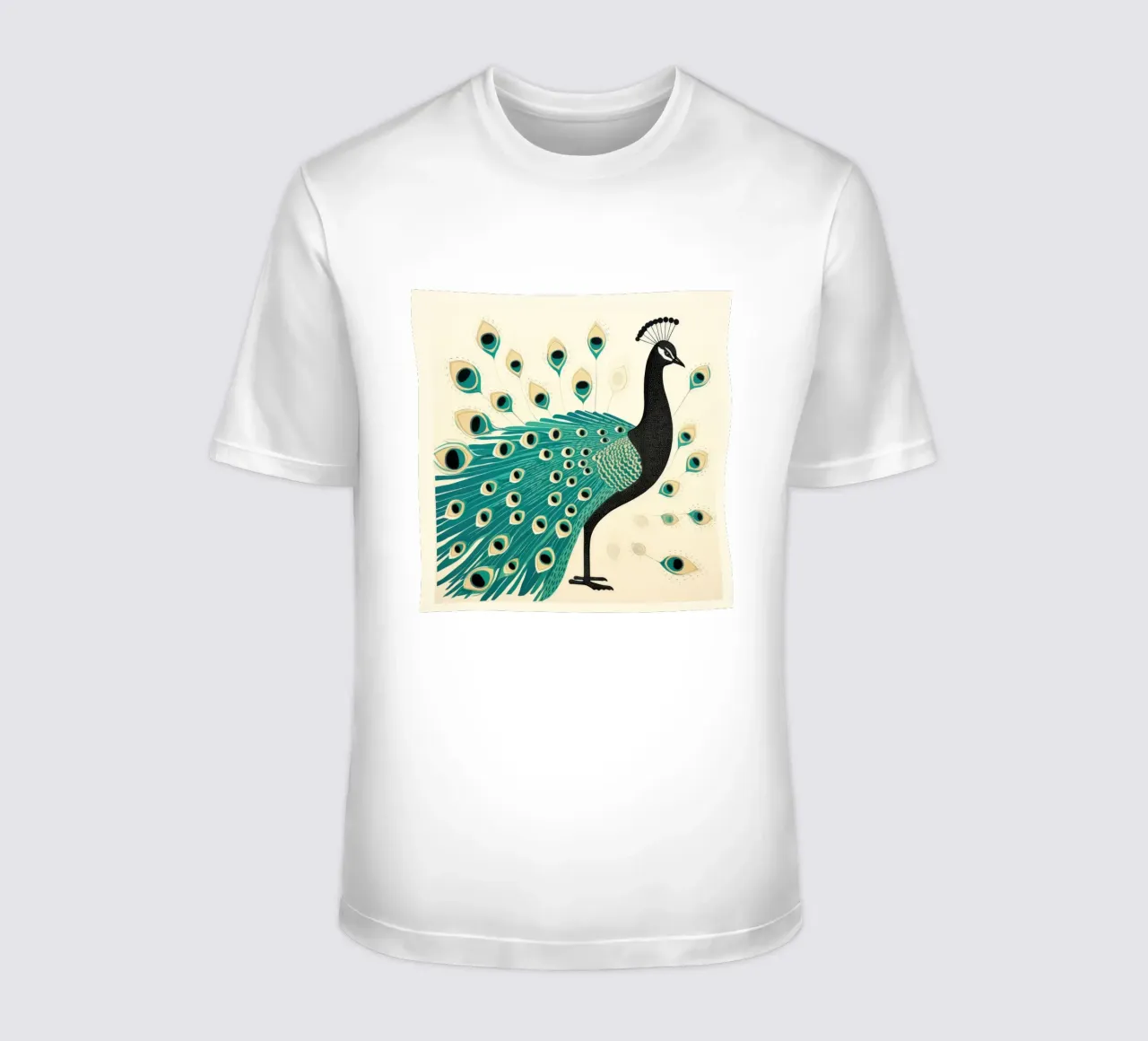 Pavone verde Pavone 2 t-shirt da Minimal Animal Art