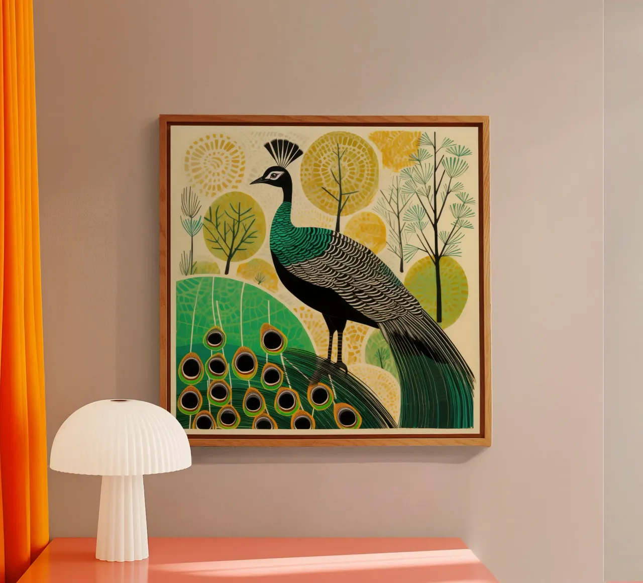 Pavone verde Pavone 3 plexiglass da Minimal Animal Art