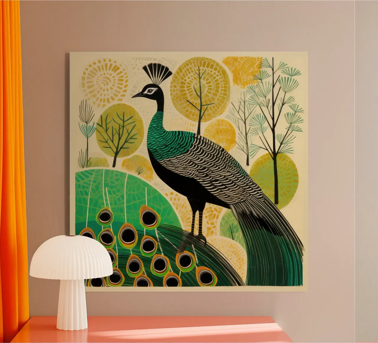 Pavone verde Pavone 3 plexiglass da Minimal Animal Art