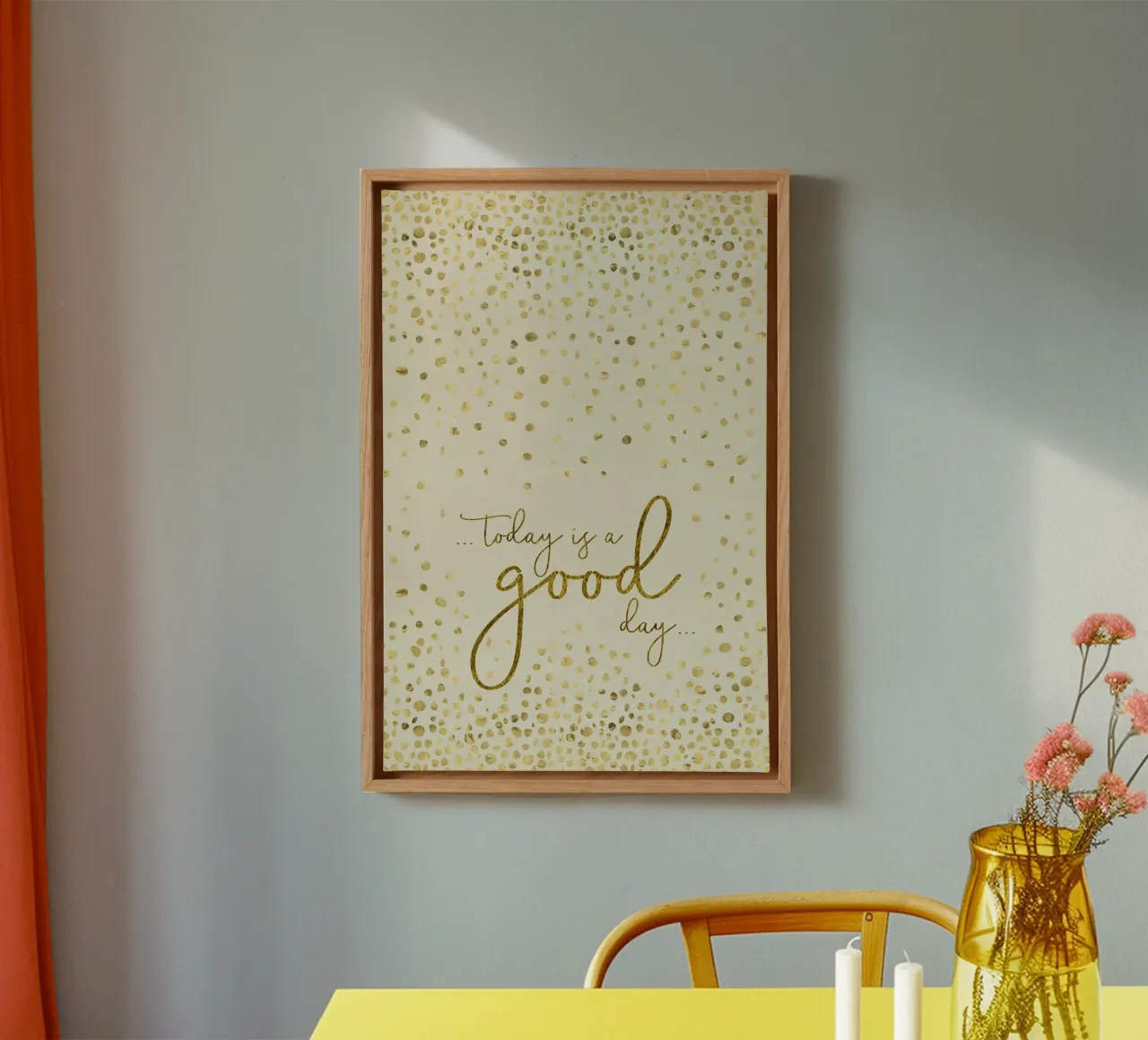 TODAY IS A GOOD DAY | or scintillant toile de Melanie Viola