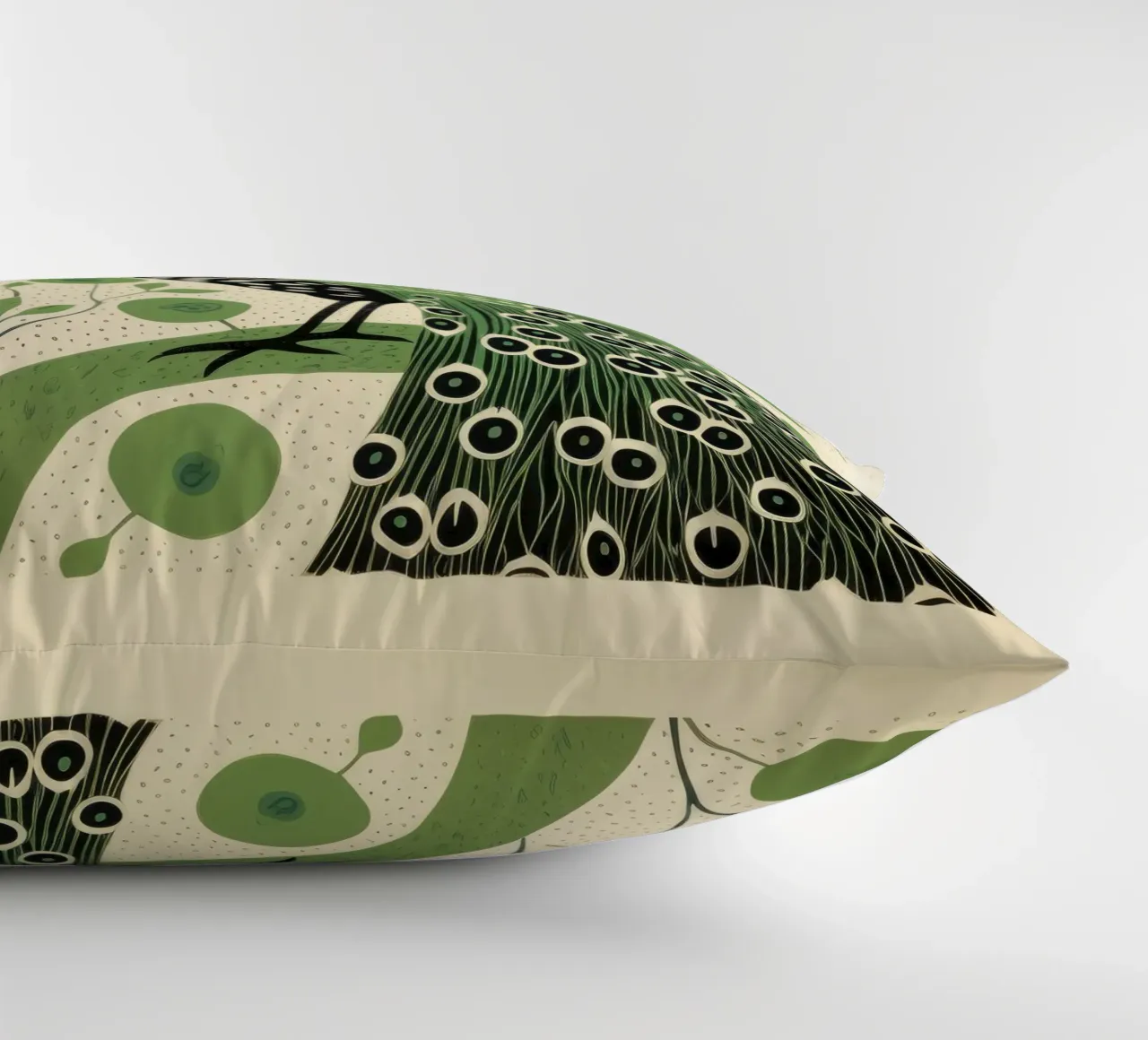 Pavone verde Pavone 4 cuscino da Minimal Animal Art