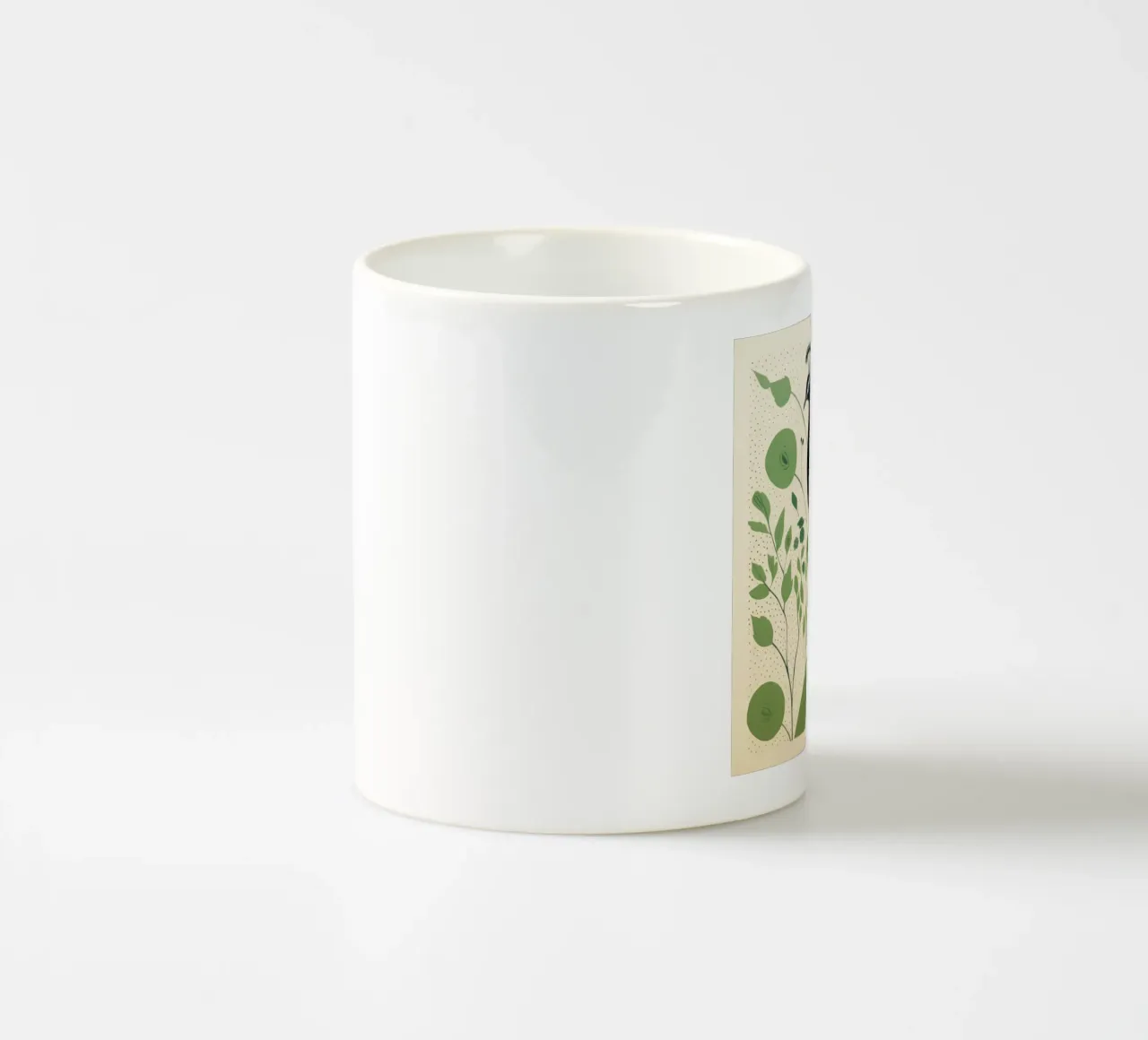 Pavone verde Pavone 4 tazza in ceramica da Minimal Animal Art