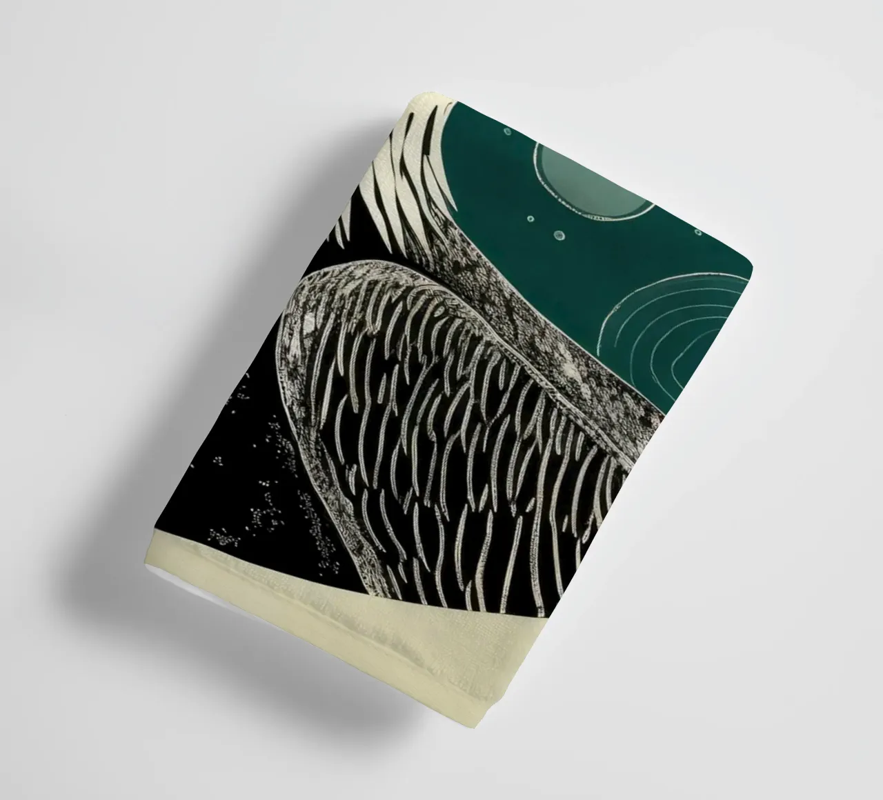 Green Pelican 1 towel by Minimal Animal Art