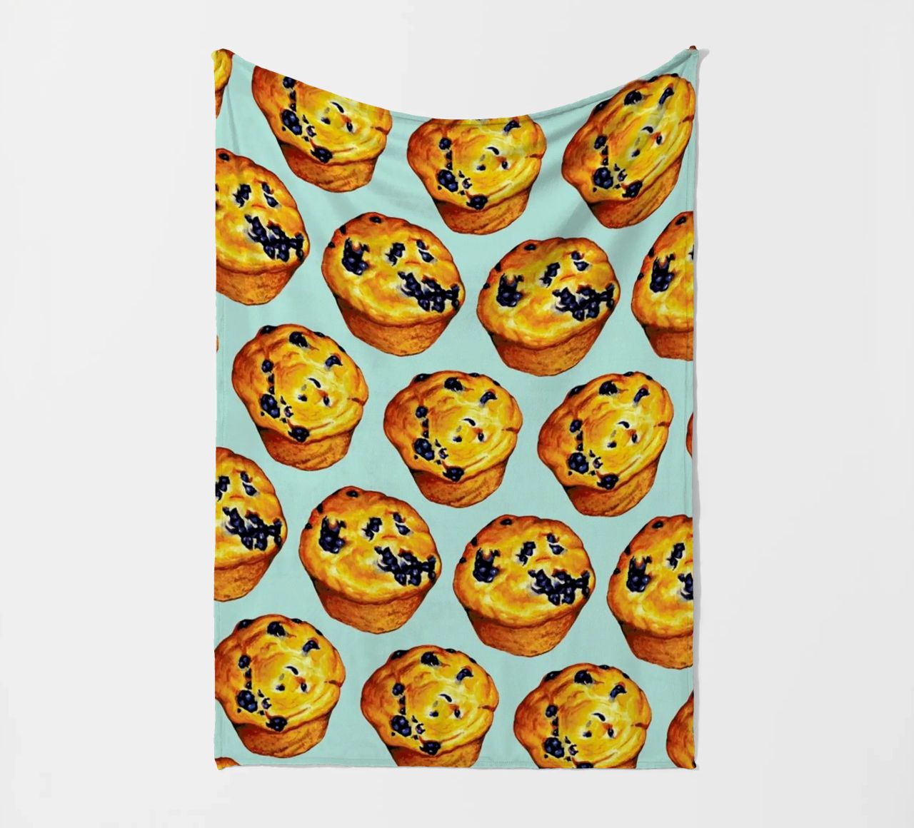 Blueberry Muffin Pattern coperta in pile da Kelly Gilleran