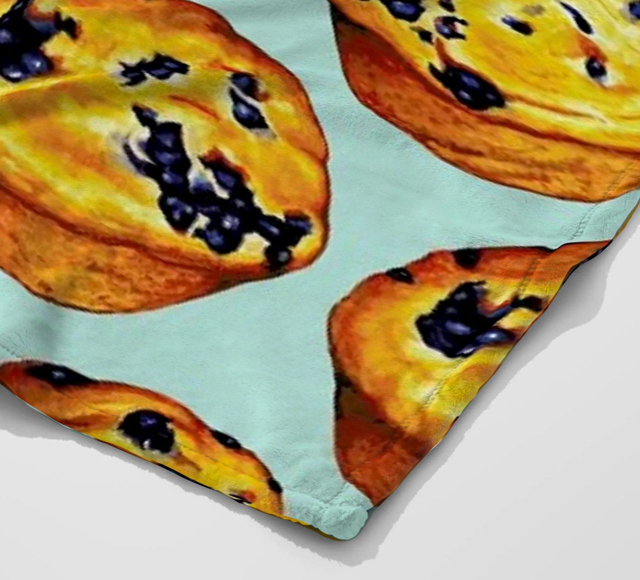 Blueberry Muffin Pattern coperta in pile da Kelly Gilleran