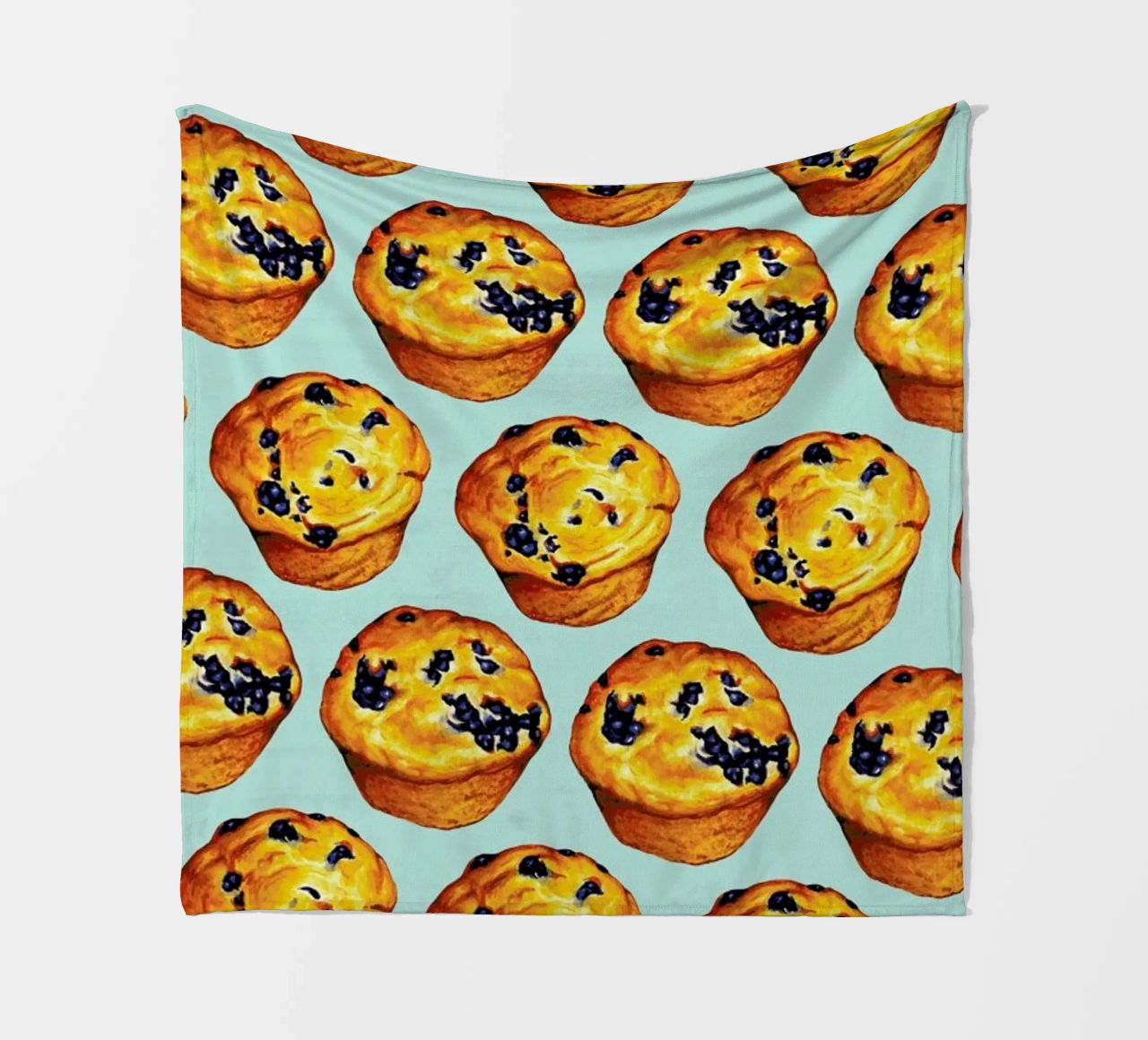 Blueberry Muffin Pattern coperta in pile da Kelly Gilleran