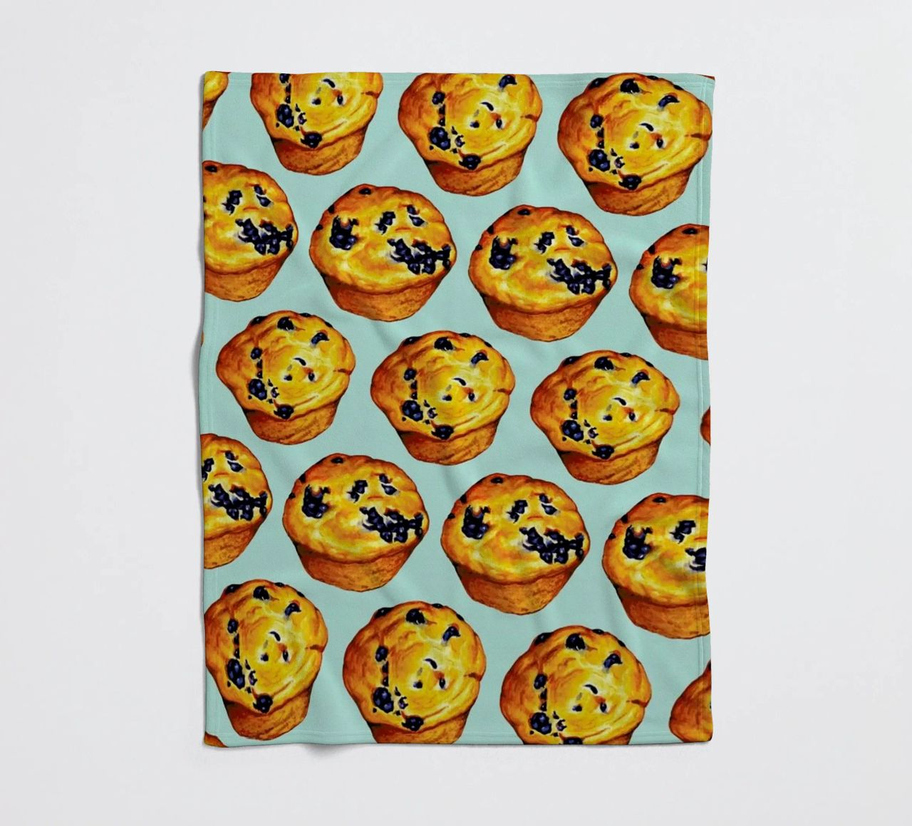Blueberry Muffin Pattern coperta in pile da Kelly Gilleran