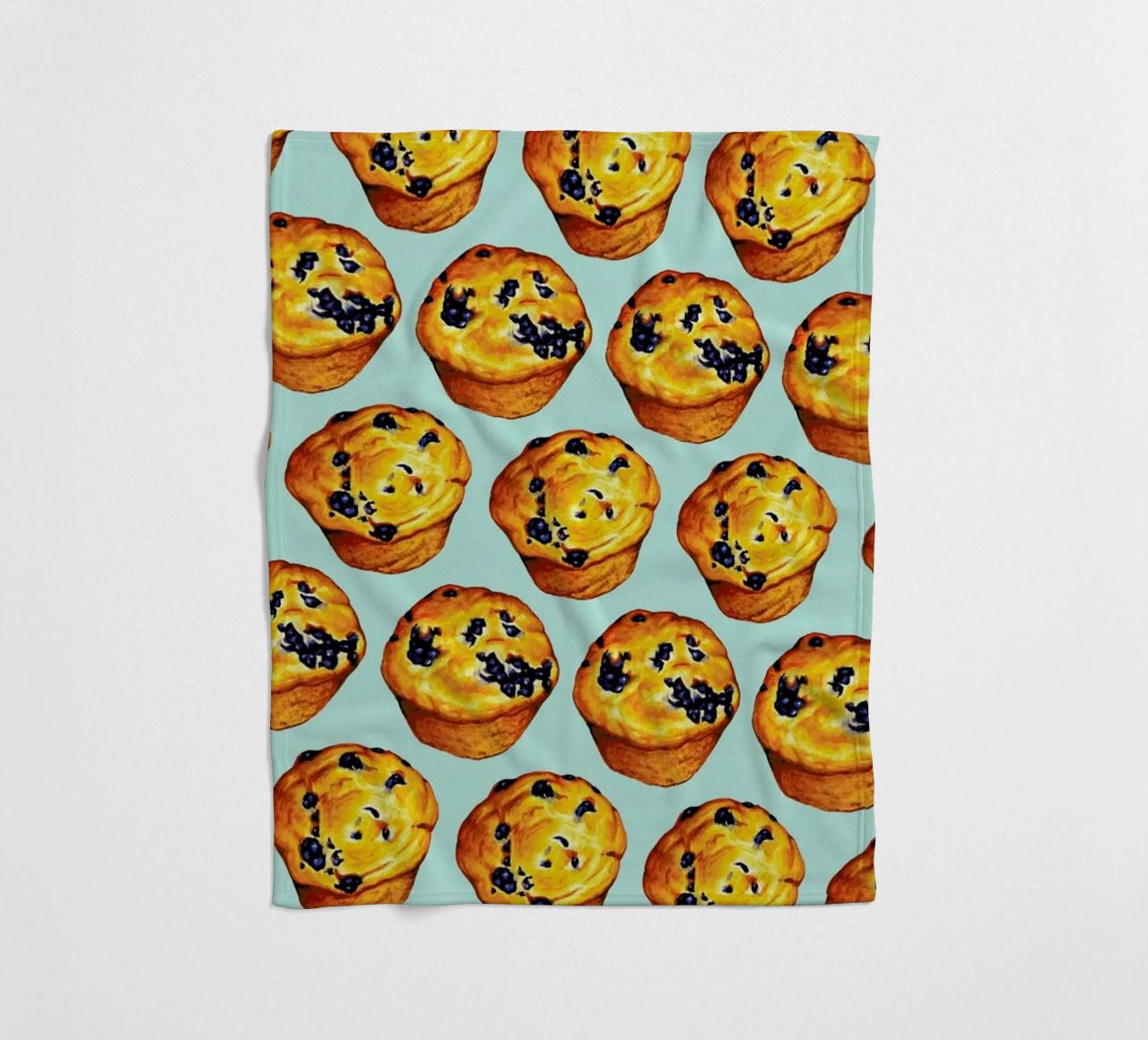Blueberry Muffin Pattern coperta in pile da Kelly Gilleran