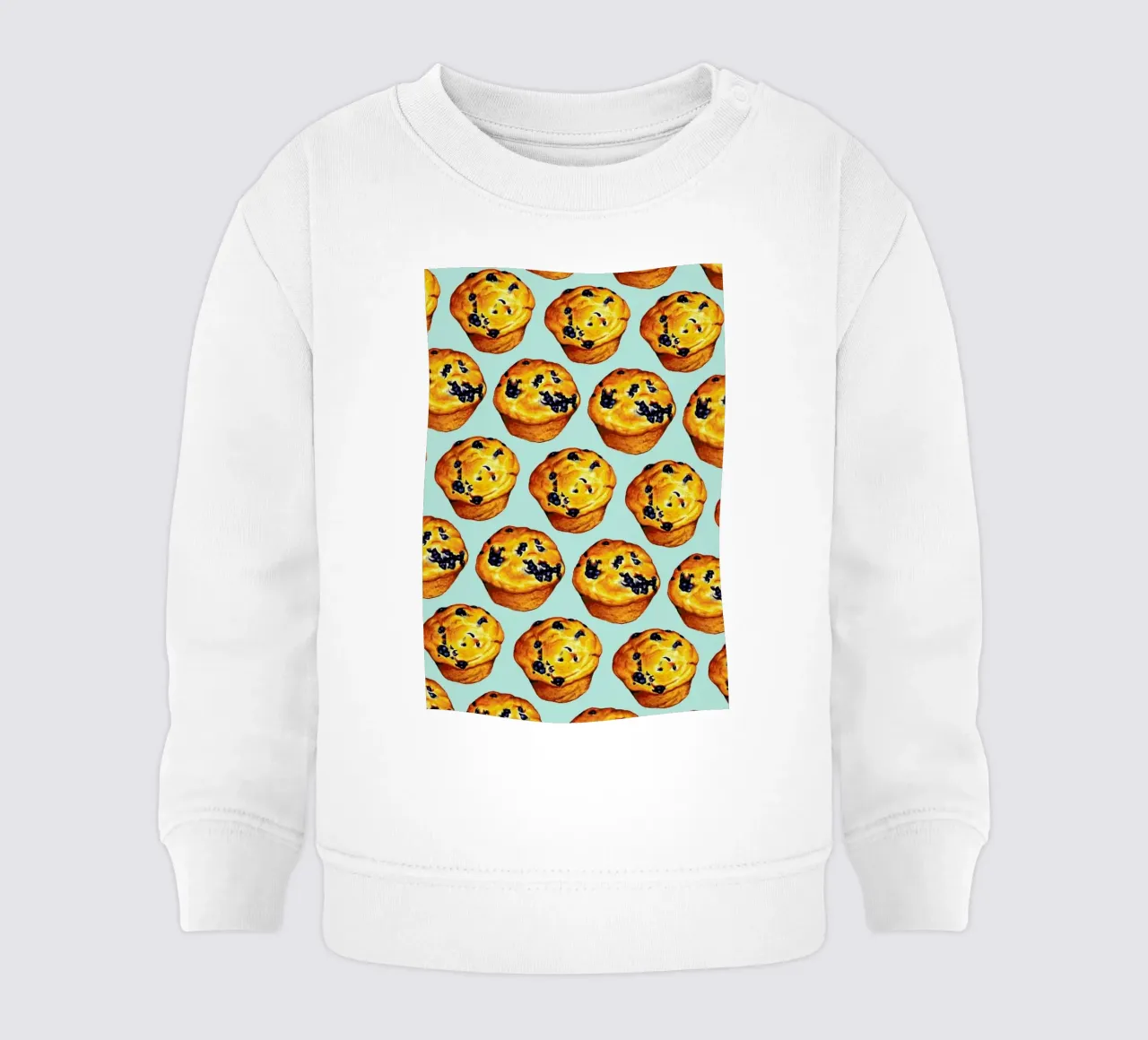 Blueberry Muffin Pattern Baby Sweatshirt von Kelly Gilleran