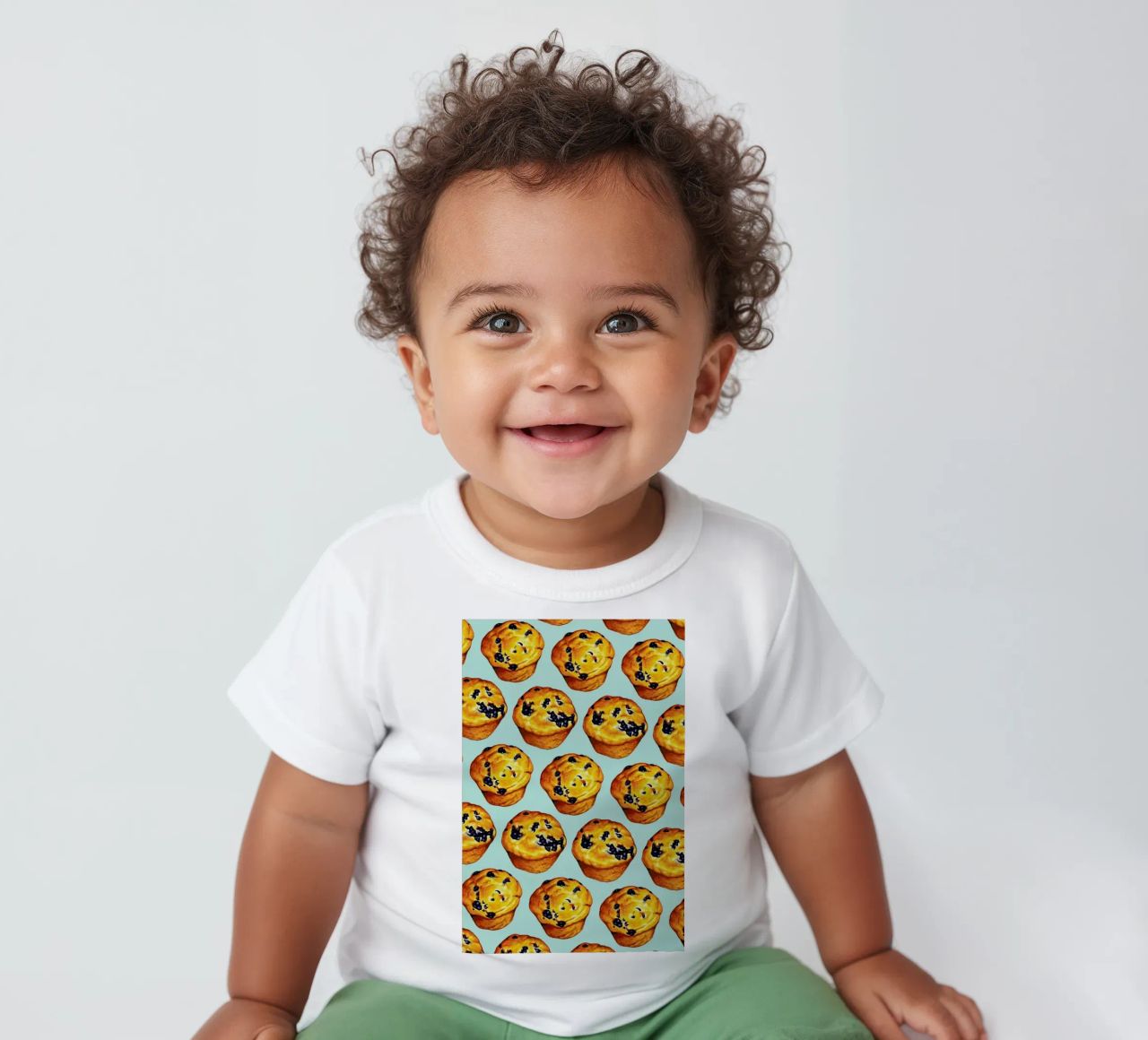 Blueberry Muffin Pattern maglietta neonato da Kelly Gilleran