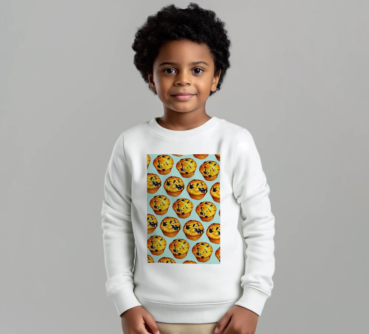 Blueberry Muffin Pattern felpa bambino da Kelly Gilleran