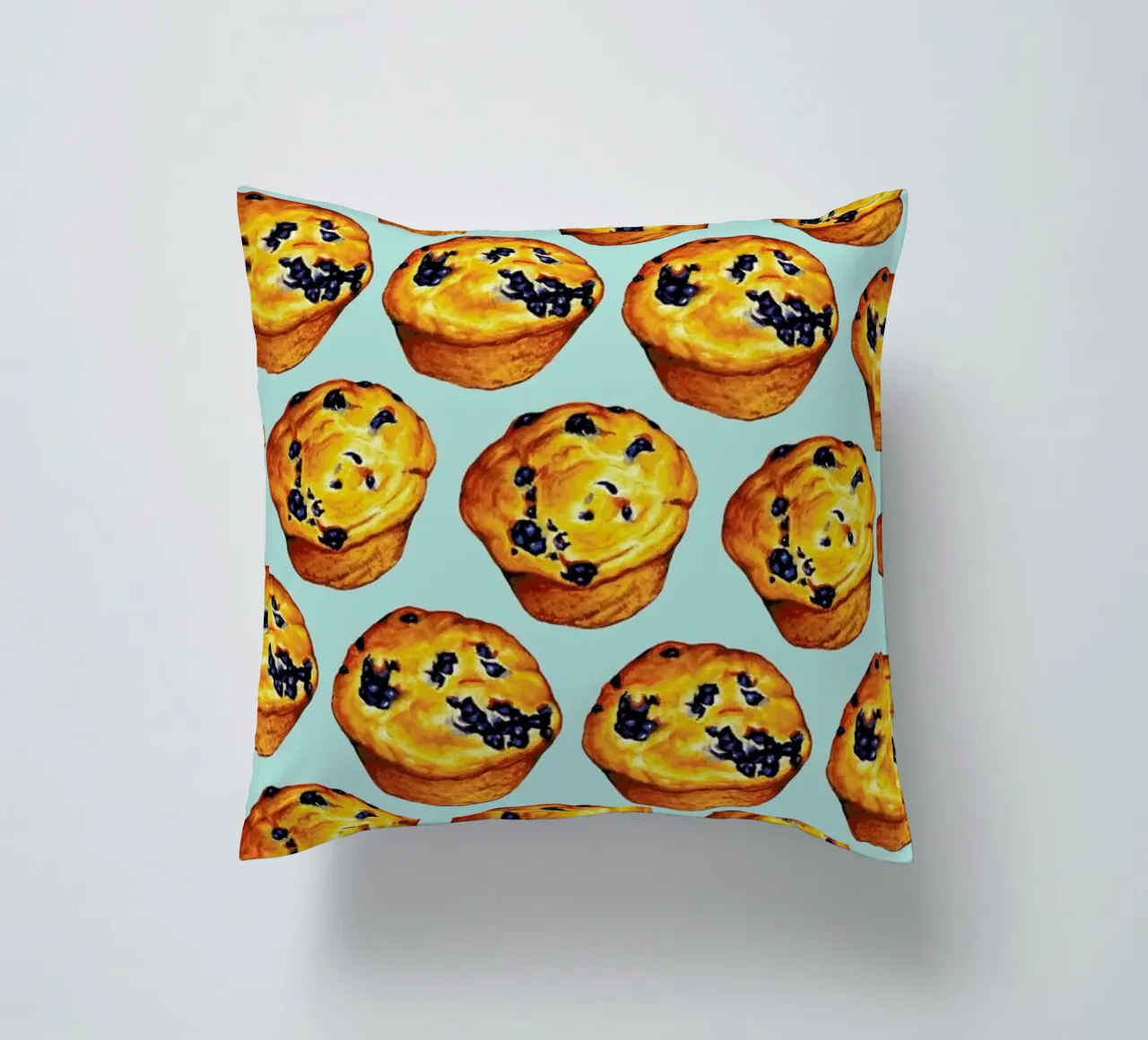 Blueberry Muffin Pattern cuscino da Kelly Gilleran