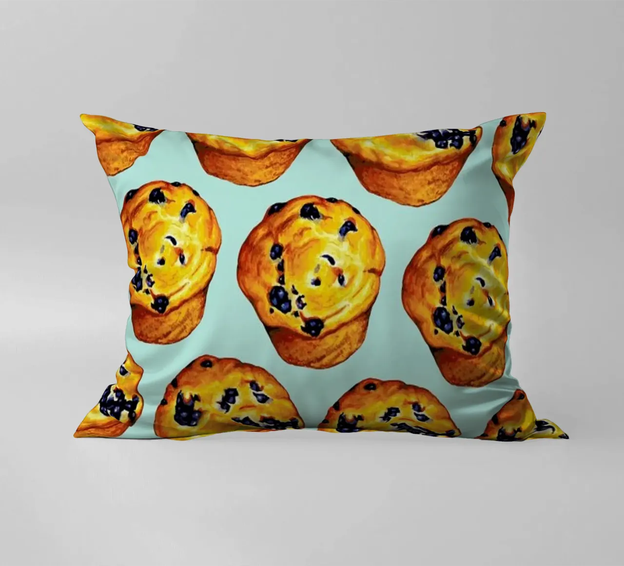 Blueberry Muffin Pattern cuscino da Kelly Gilleran