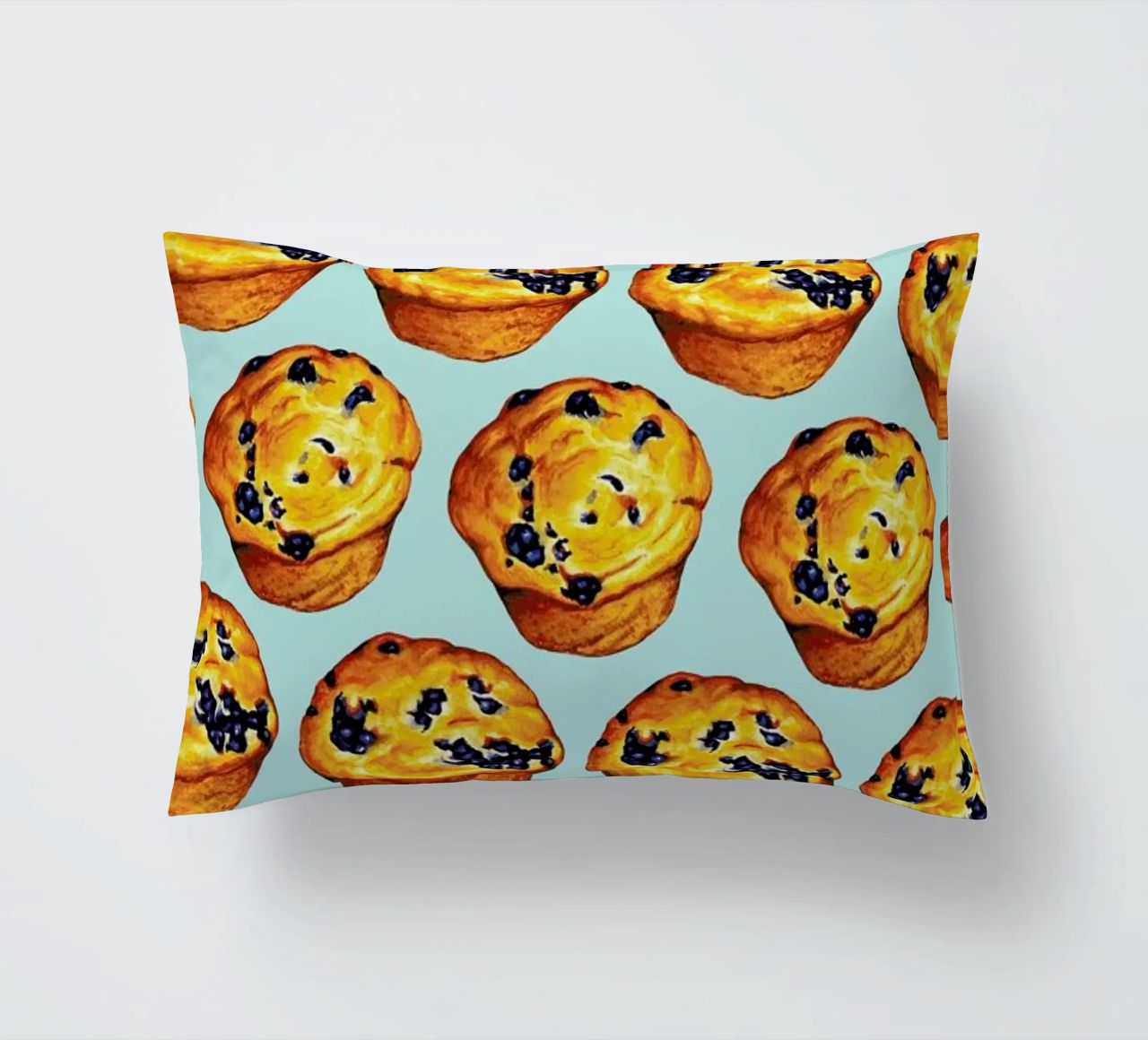 Blueberry Muffin Pattern cuscino da Kelly Gilleran
