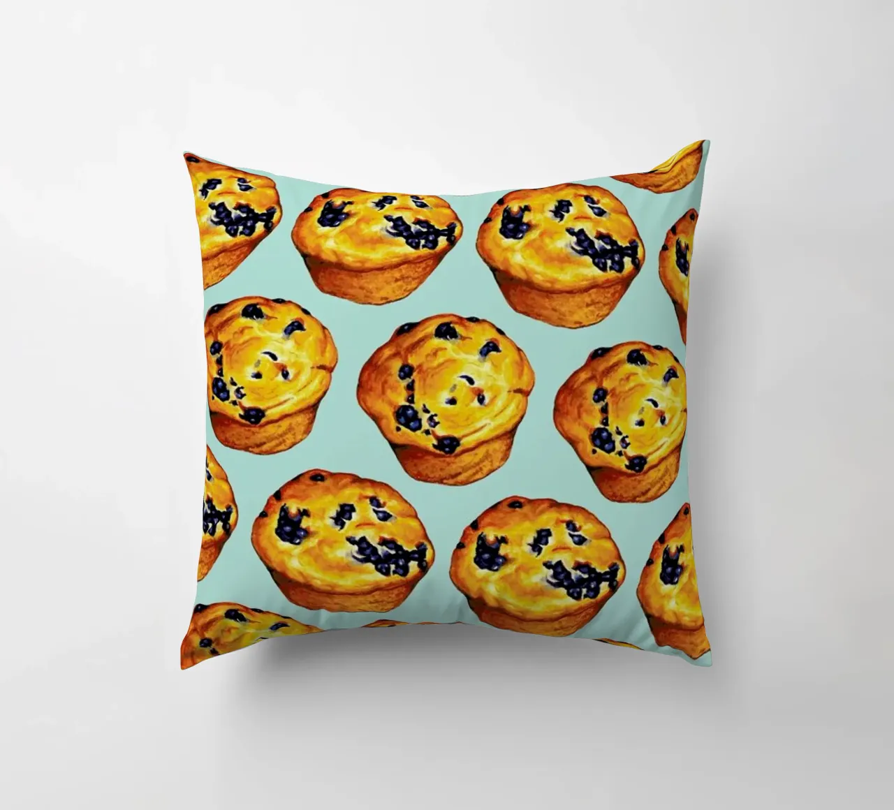 Blueberry Muffin Pattern cuscino da Kelly Gilleran