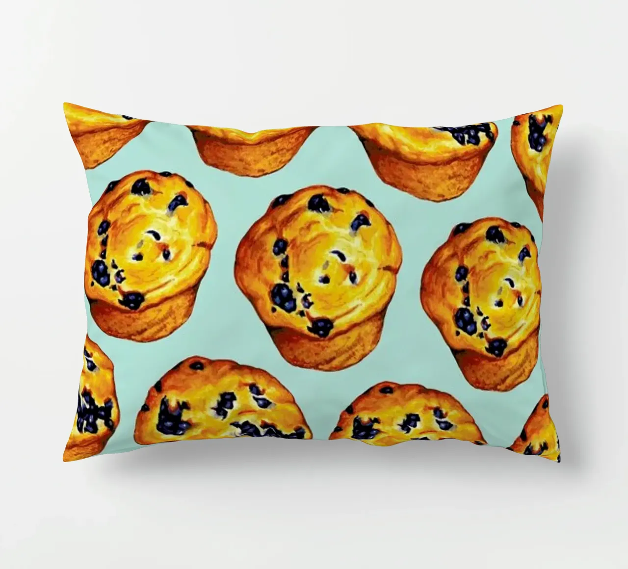 Blueberry Muffin Pattern cuscino da Kelly Gilleran