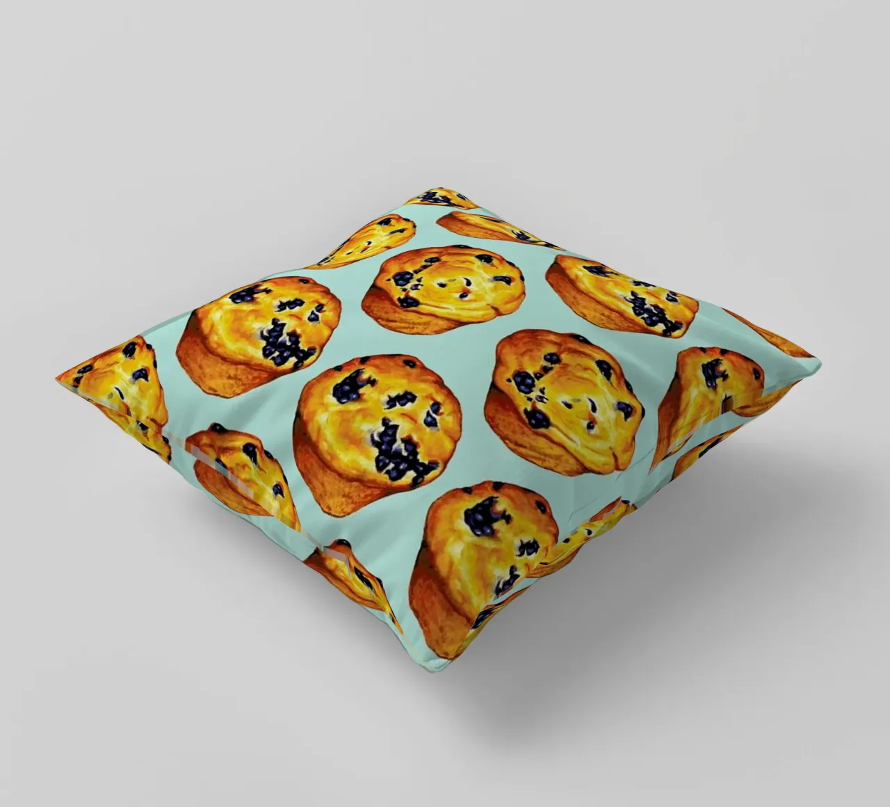 Blueberry Muffin Pattern cuscino da Kelly Gilleran