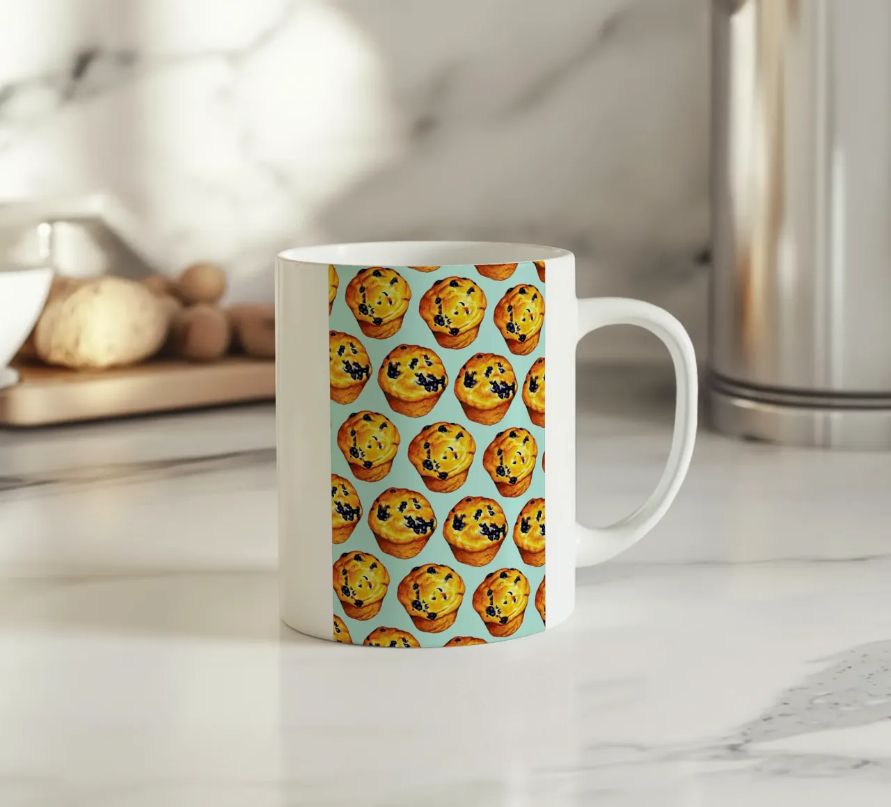 Blueberry Muffin Pattern mug en céramique de Kelly Gilleran