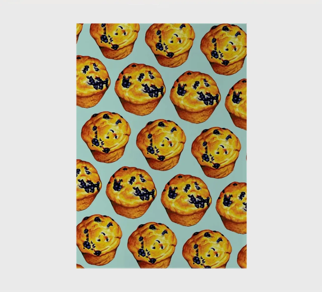 Blueberry Muffin Pattern notebook by Kelly Gilleran