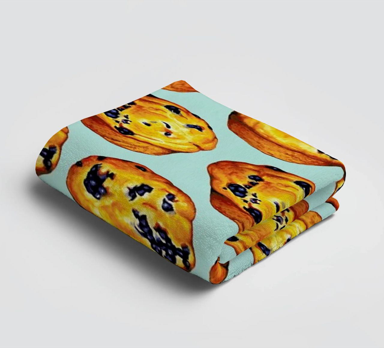 Blueberry Muffin Pattern asciugamano da bagno da Kelly Gilleran
