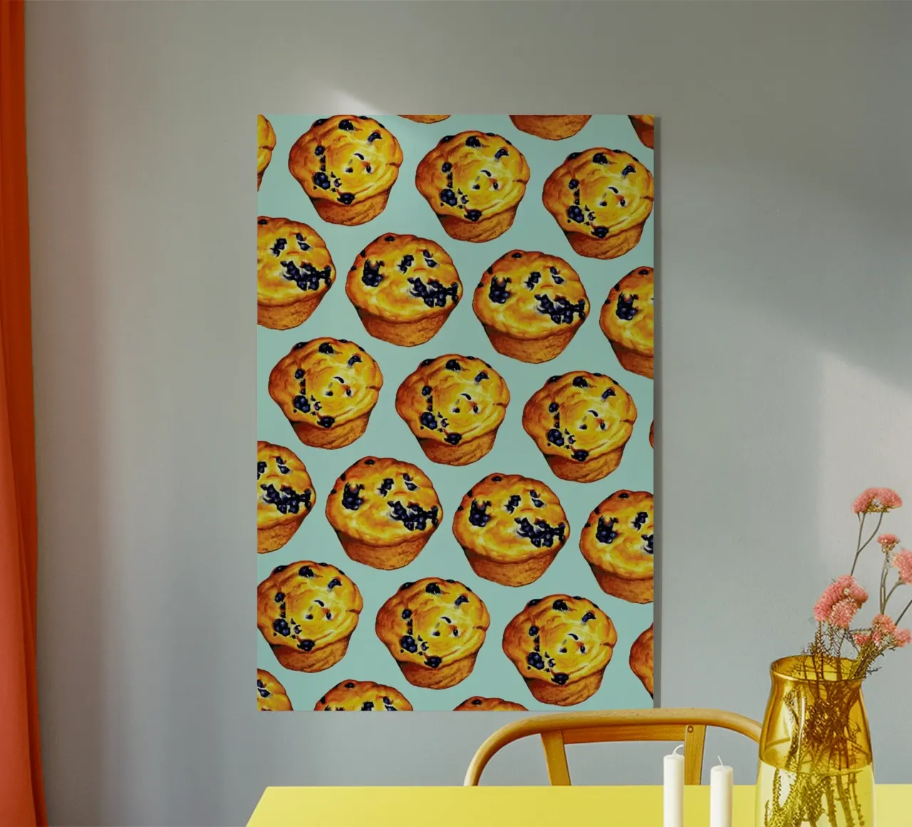 Blueberry Muffin Pattern plexiglass da Kelly Gilleran