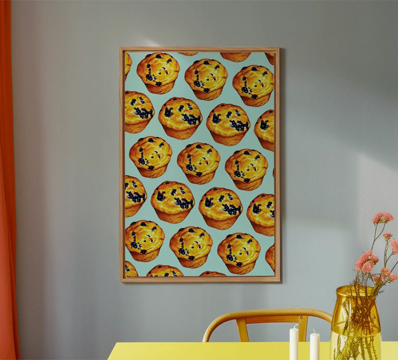 Blueberry Muffin Pattern alluminio dibond da Kelly Gilleran