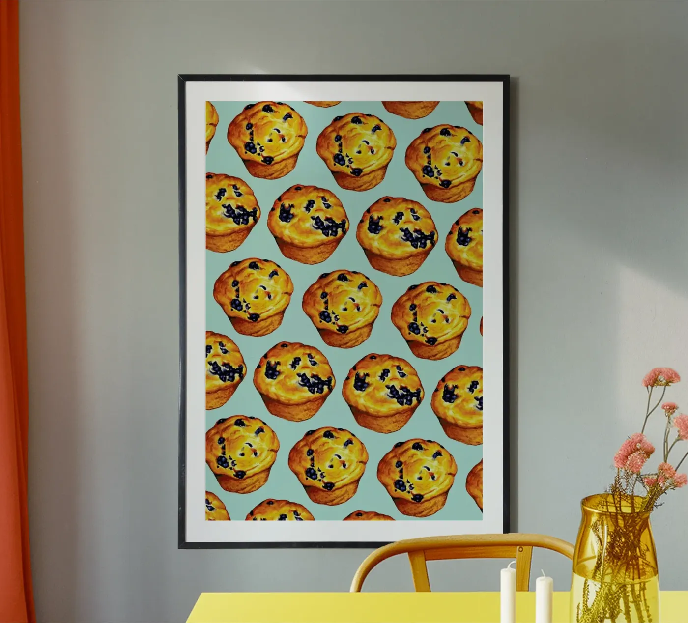 Blueberry Muffin Pattern poster da Kelly Gilleran