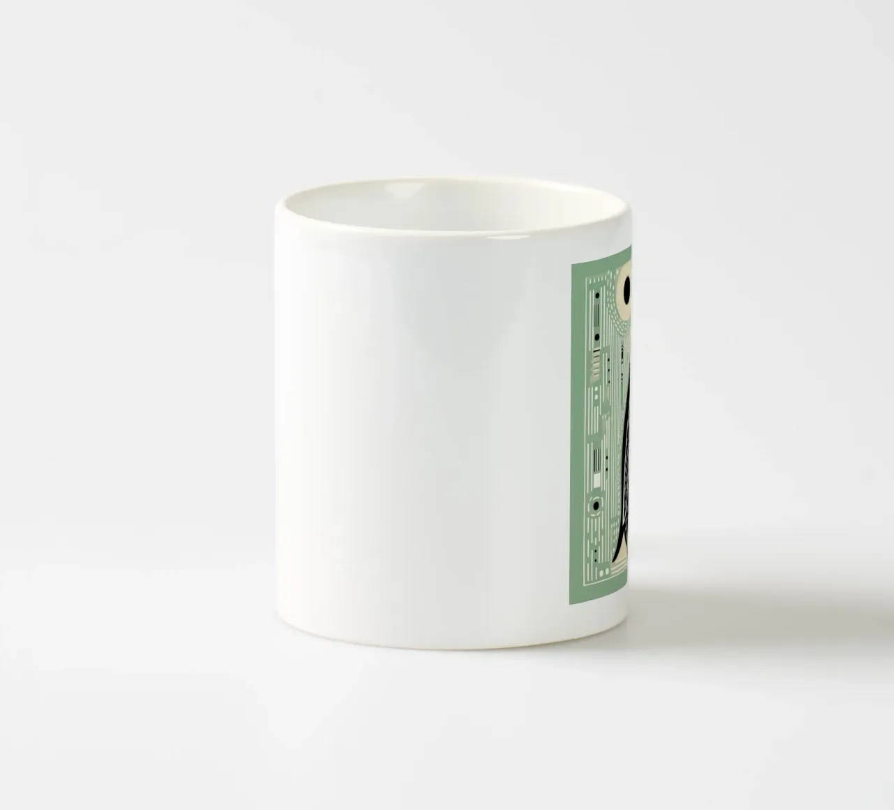 Pinguino Verde 1 tazza in ceramica da Minimal Animal Art