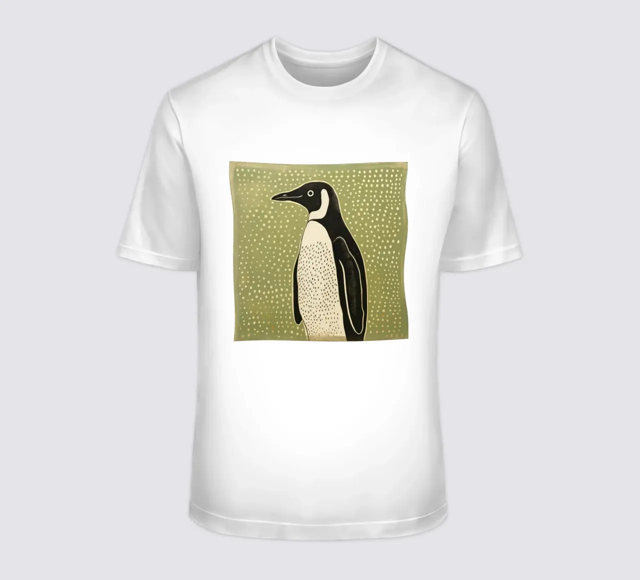 Green Penguin 3 t-shirt by Minimal Animal Art
