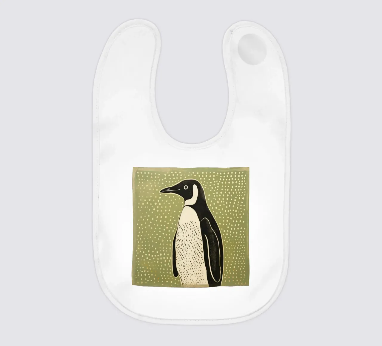Pinguino Verde 3 bavaglino da Minimal Animal Art