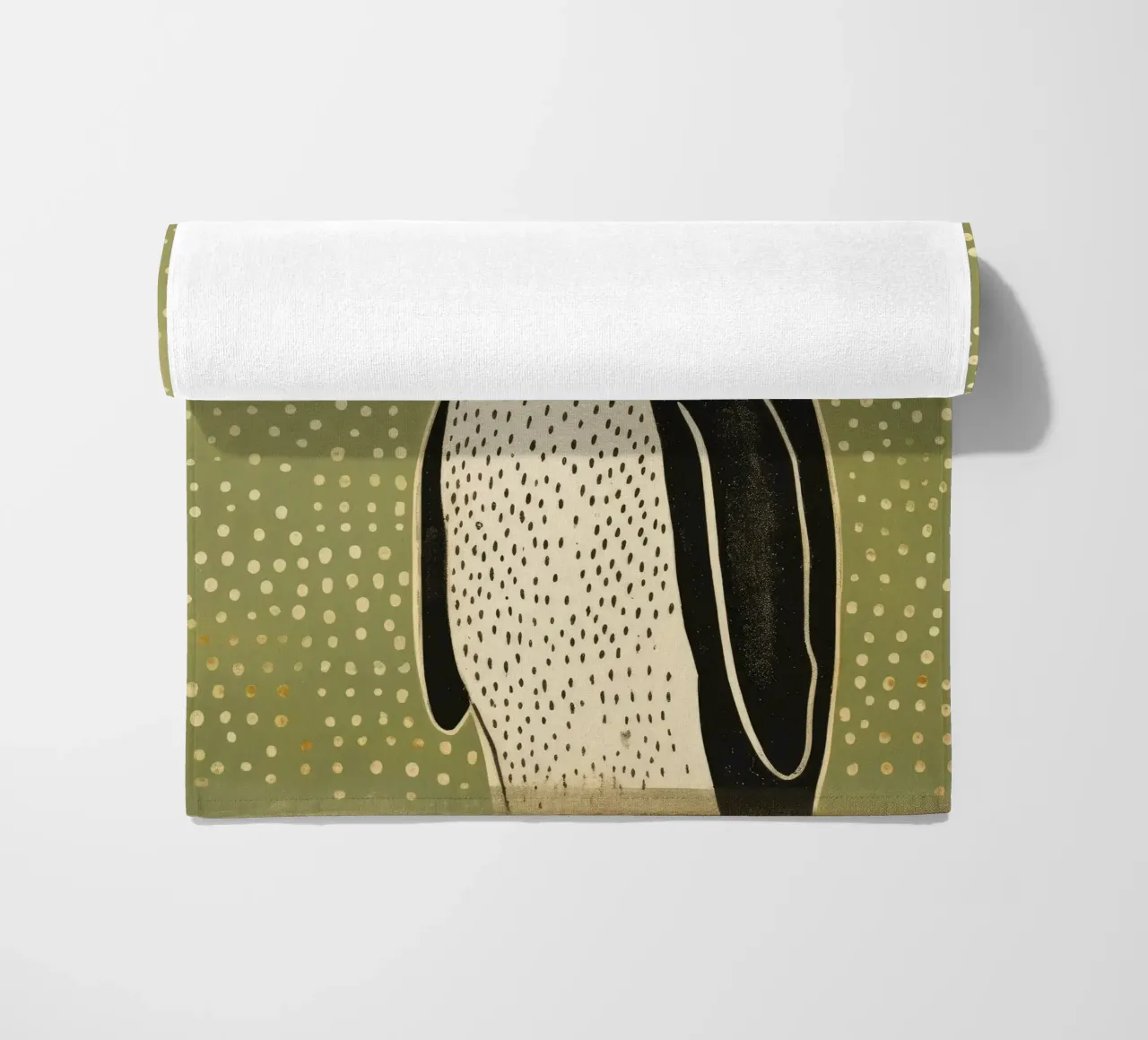 Pinguino Verde 3 telo mare da Minimal Animal Art