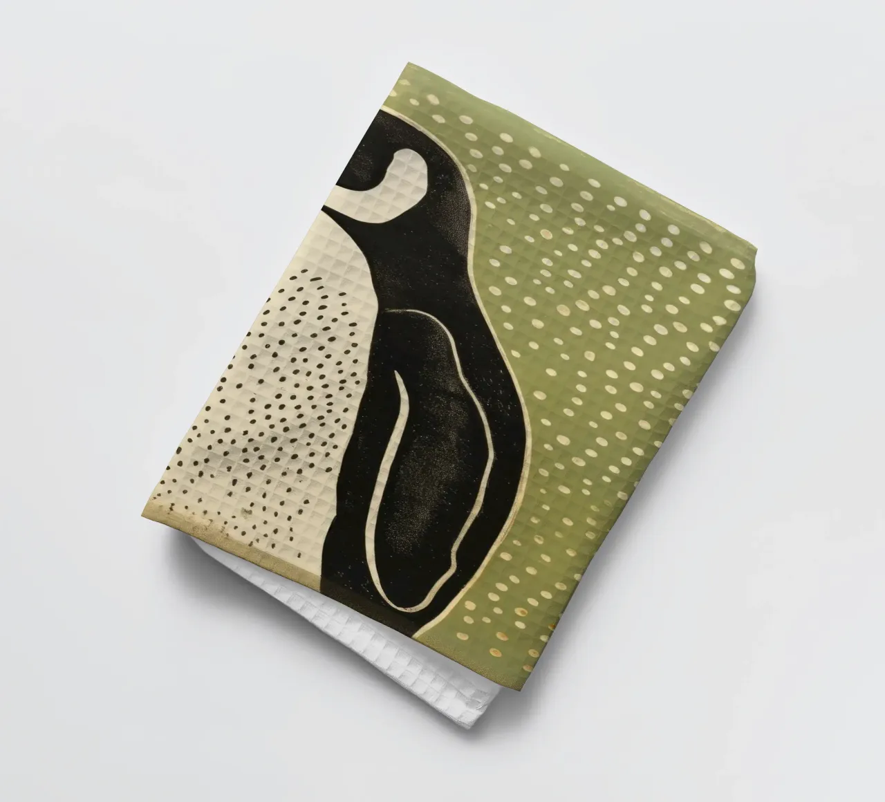 Pingouin vert 3 torchon de Minimal Animal Art