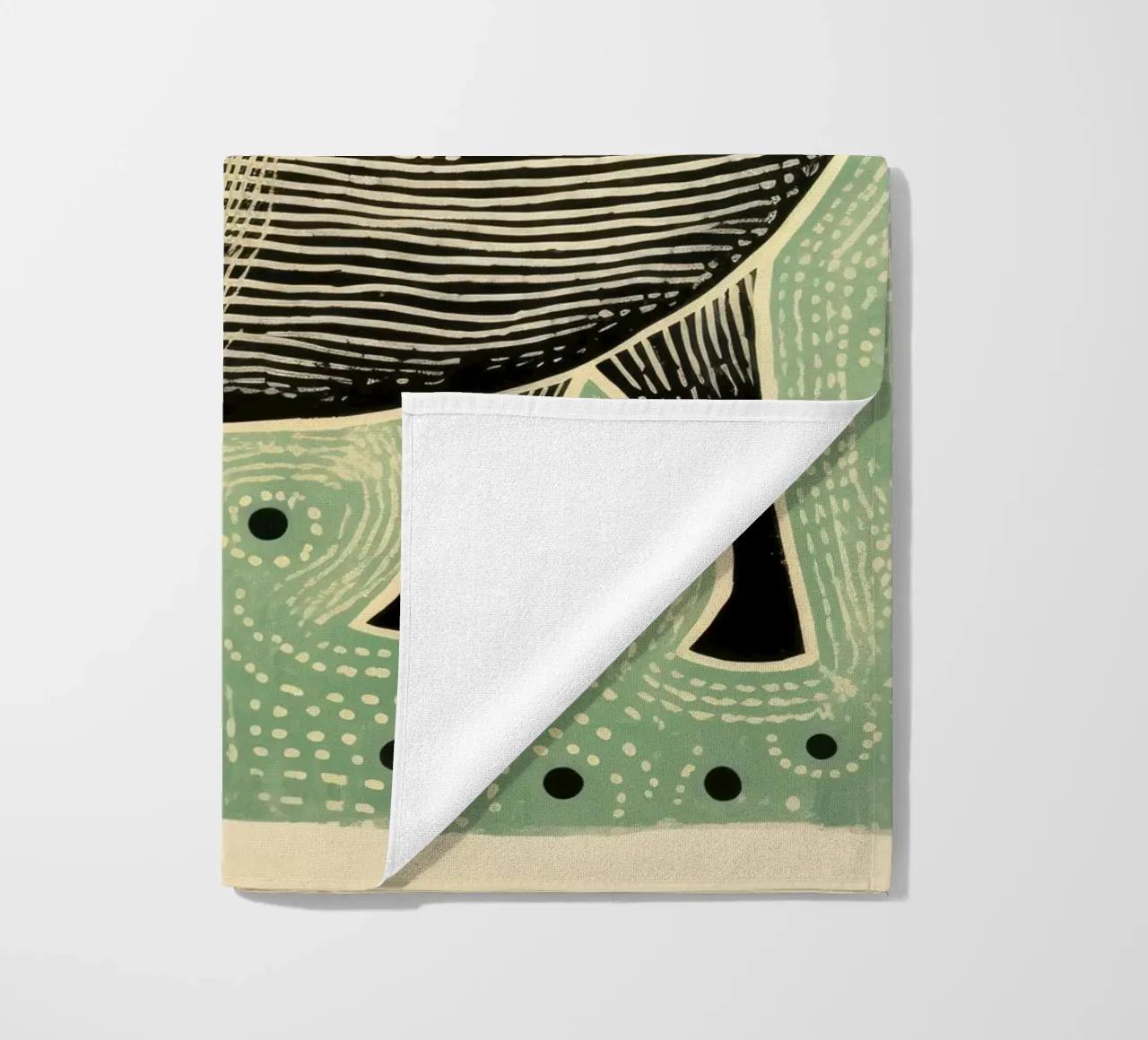 Maiale verde 1 telo mare da Minimal Animal Art
