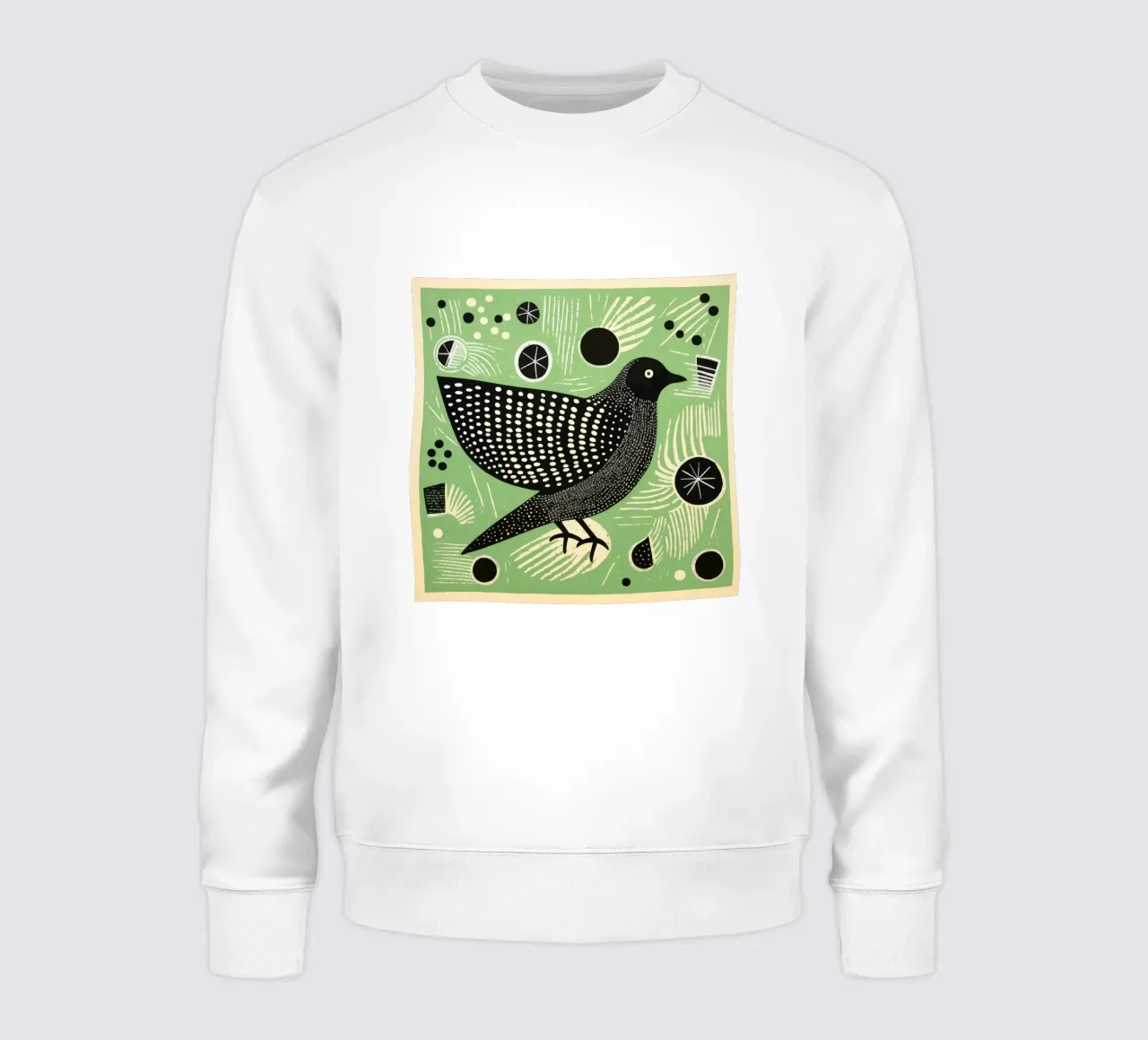 Piccione verde 1 felpa da Minimal Animal Art