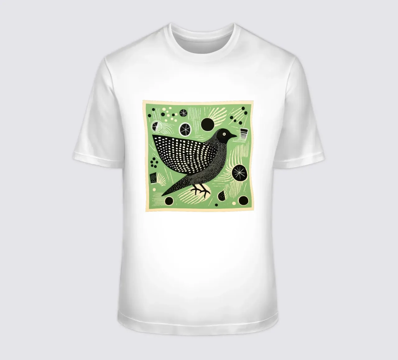 Piccione verde 1 t-shirt da Minimal Animal Art
